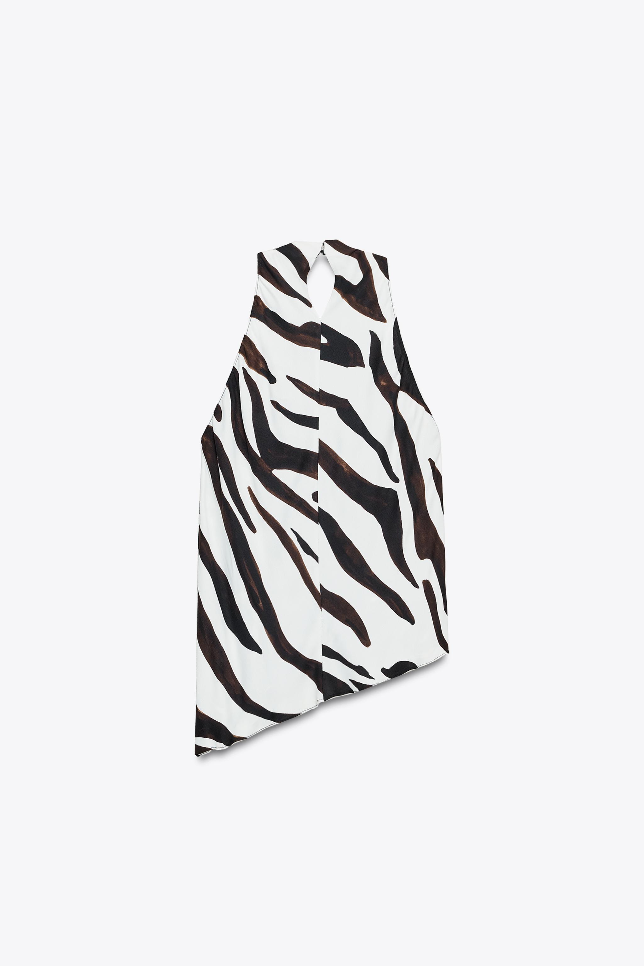 ZW COLLECTION ANIMAL PRINT HALTER TOP