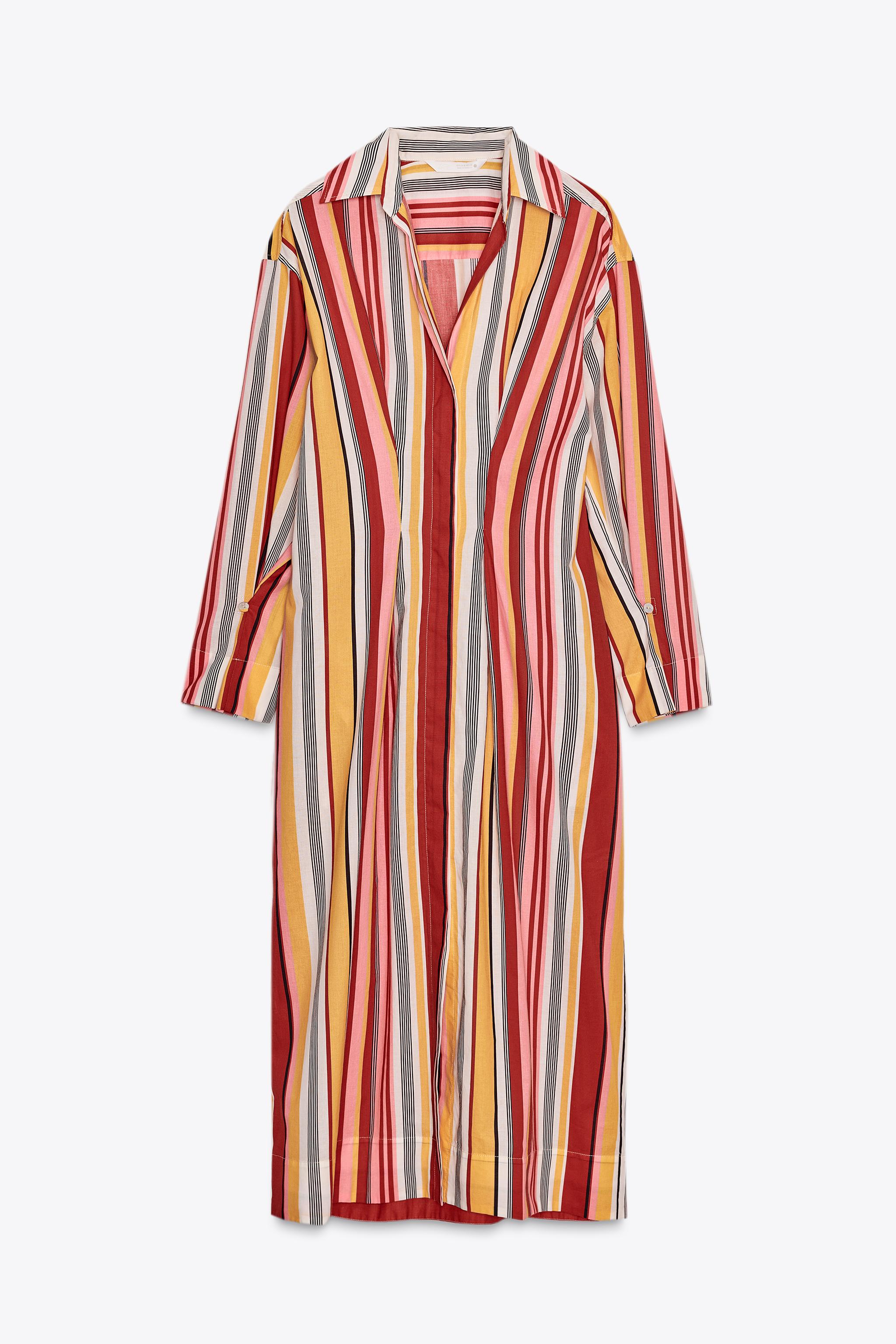 ZW COLLECTION STRIPED SHIRT DRESS