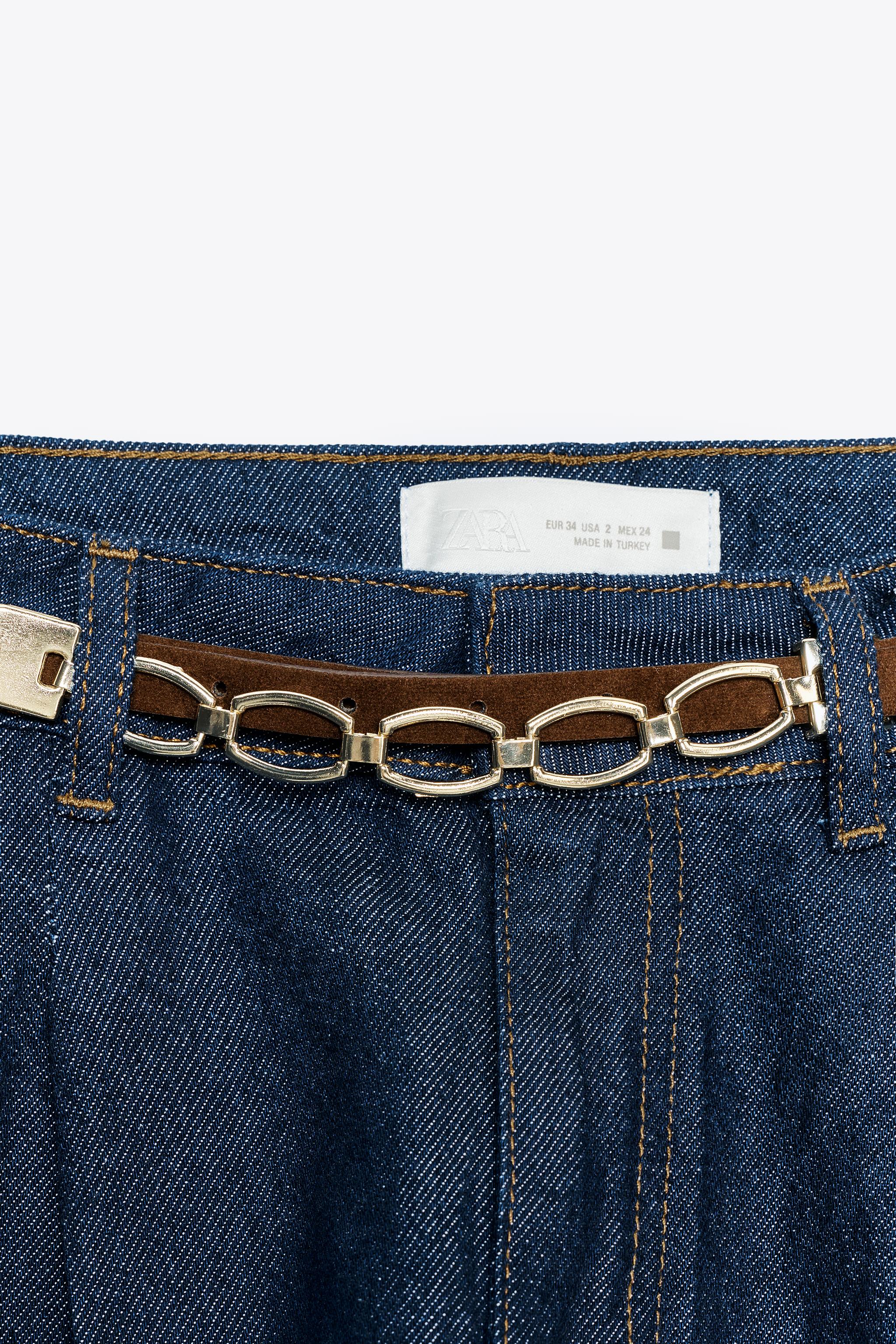 Z1975 DENIM PLEATED SHORTS WITH BELT