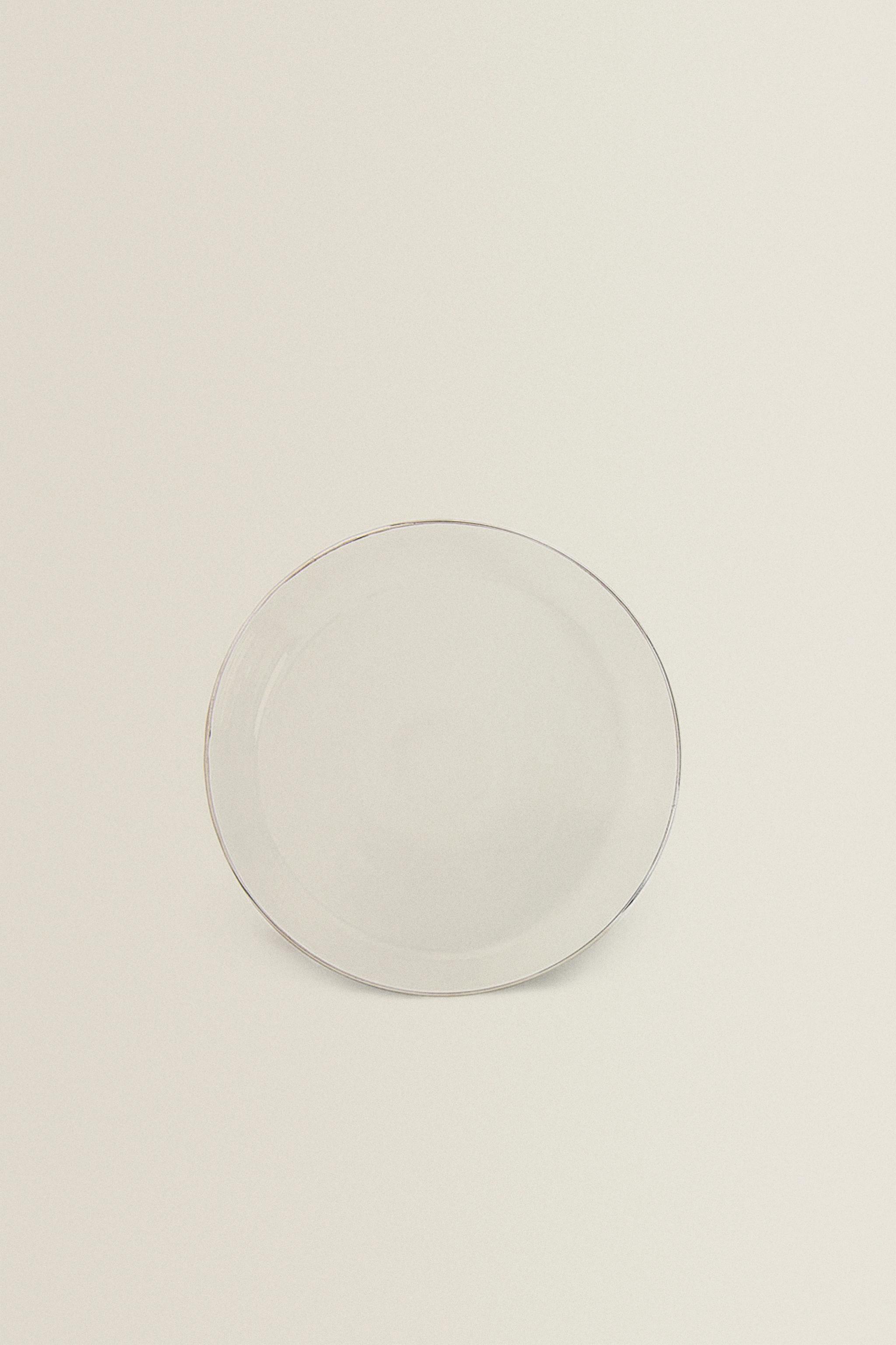 BOROSILICATE GLASS SIDE PLATE WITH RIM
