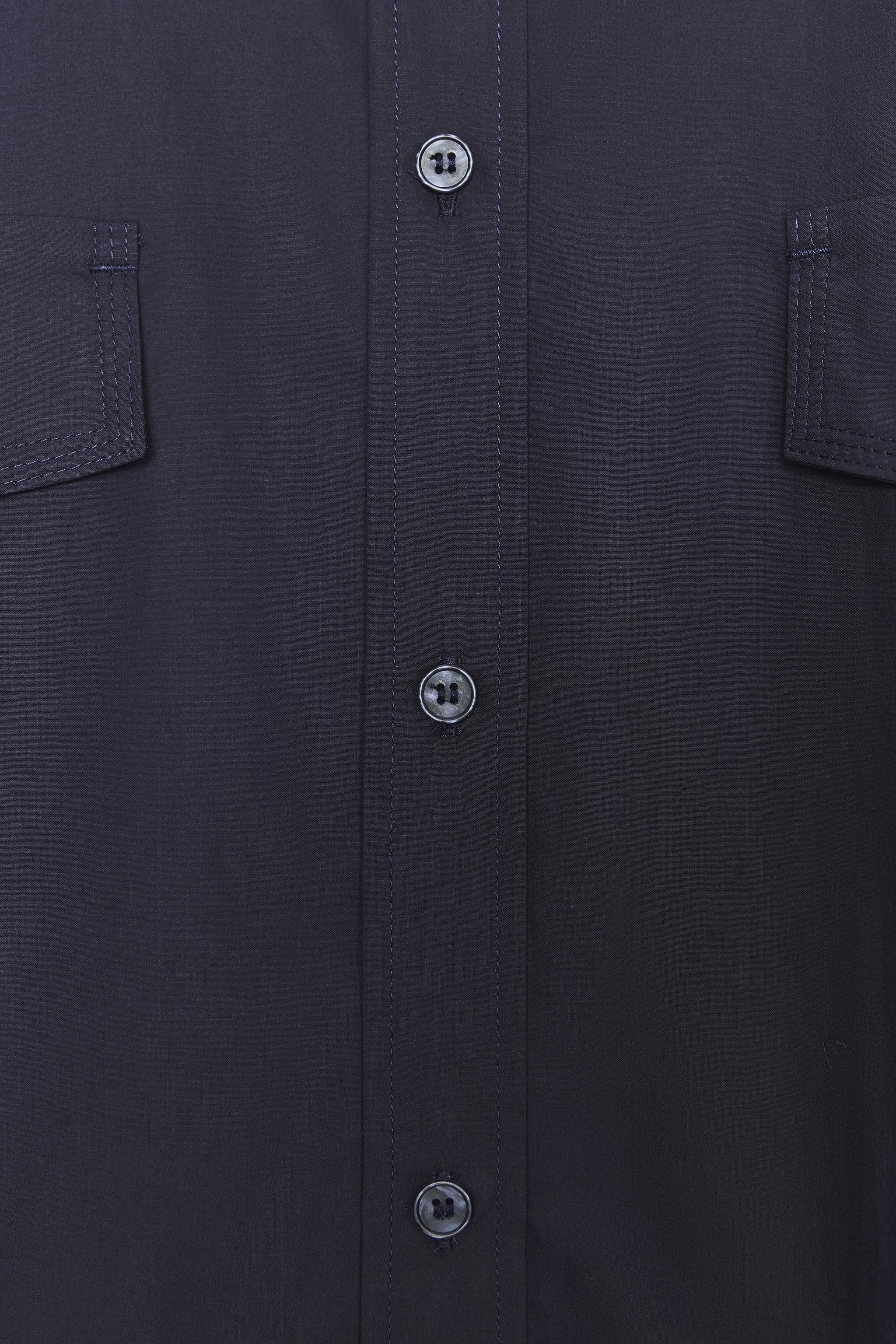 SHOULDER PAD POPLIN SHIRT