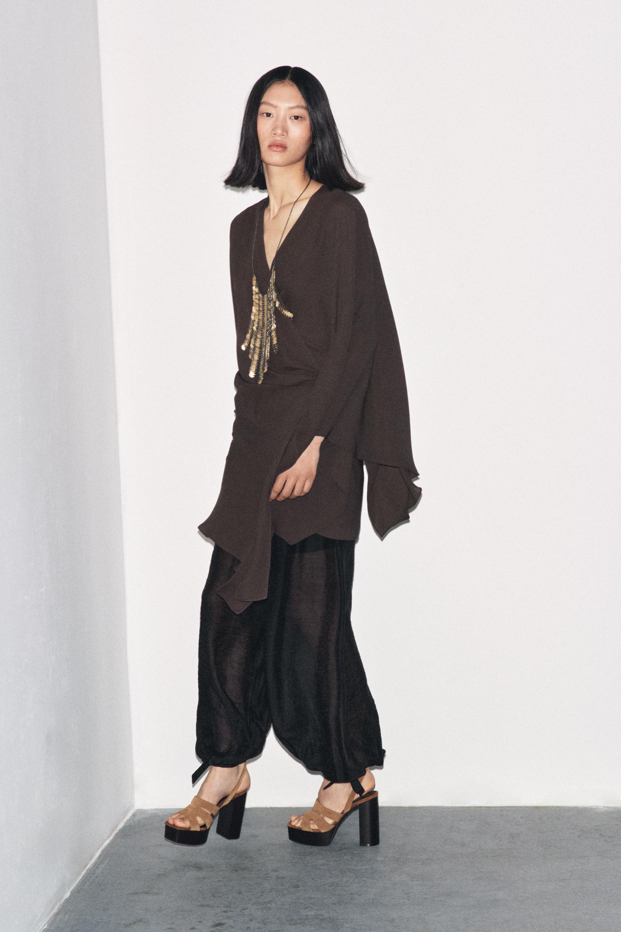 ZW COLLECTION ASYMMETRIC WRAP BLOUSE