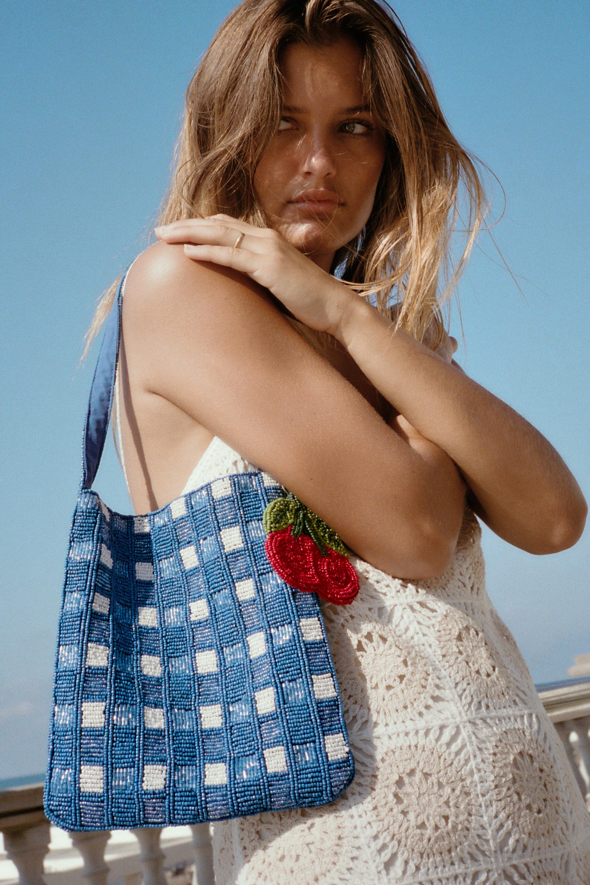 FANTASY BEADED MINI BUCKET BAG