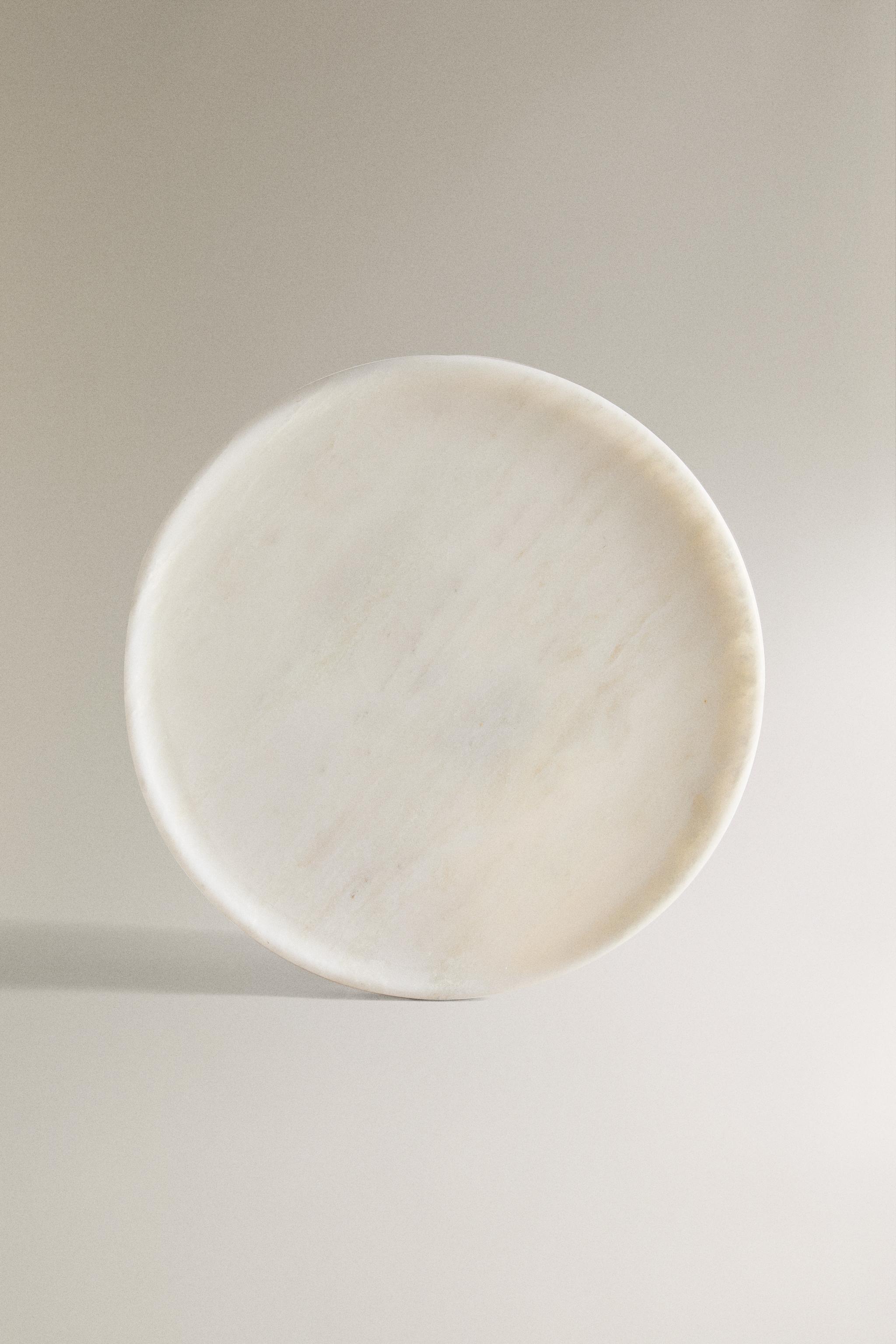 WHITE MARBLE BATHROOM TRAY