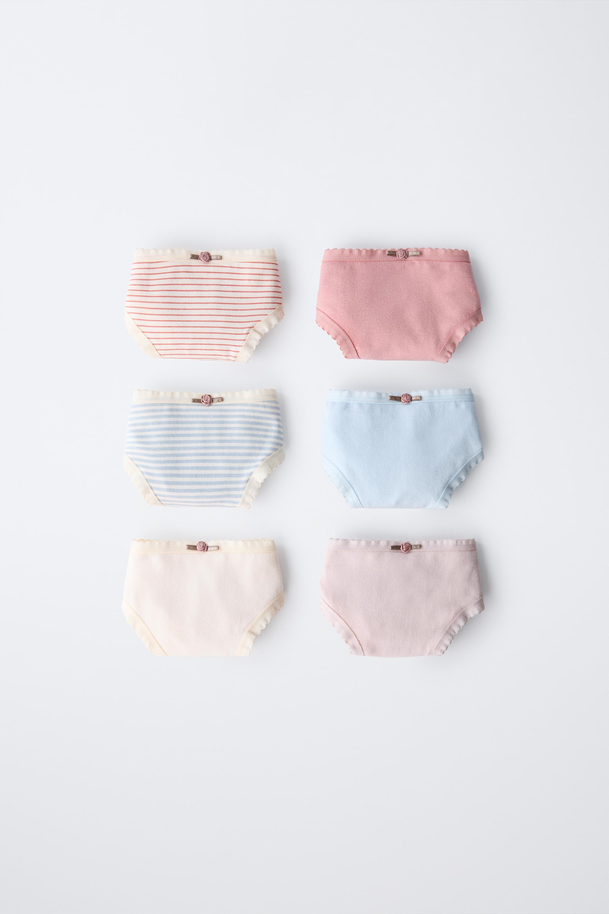 2-6 YEARS/ SIX-PACK OF FLORAL UNDERWEAR