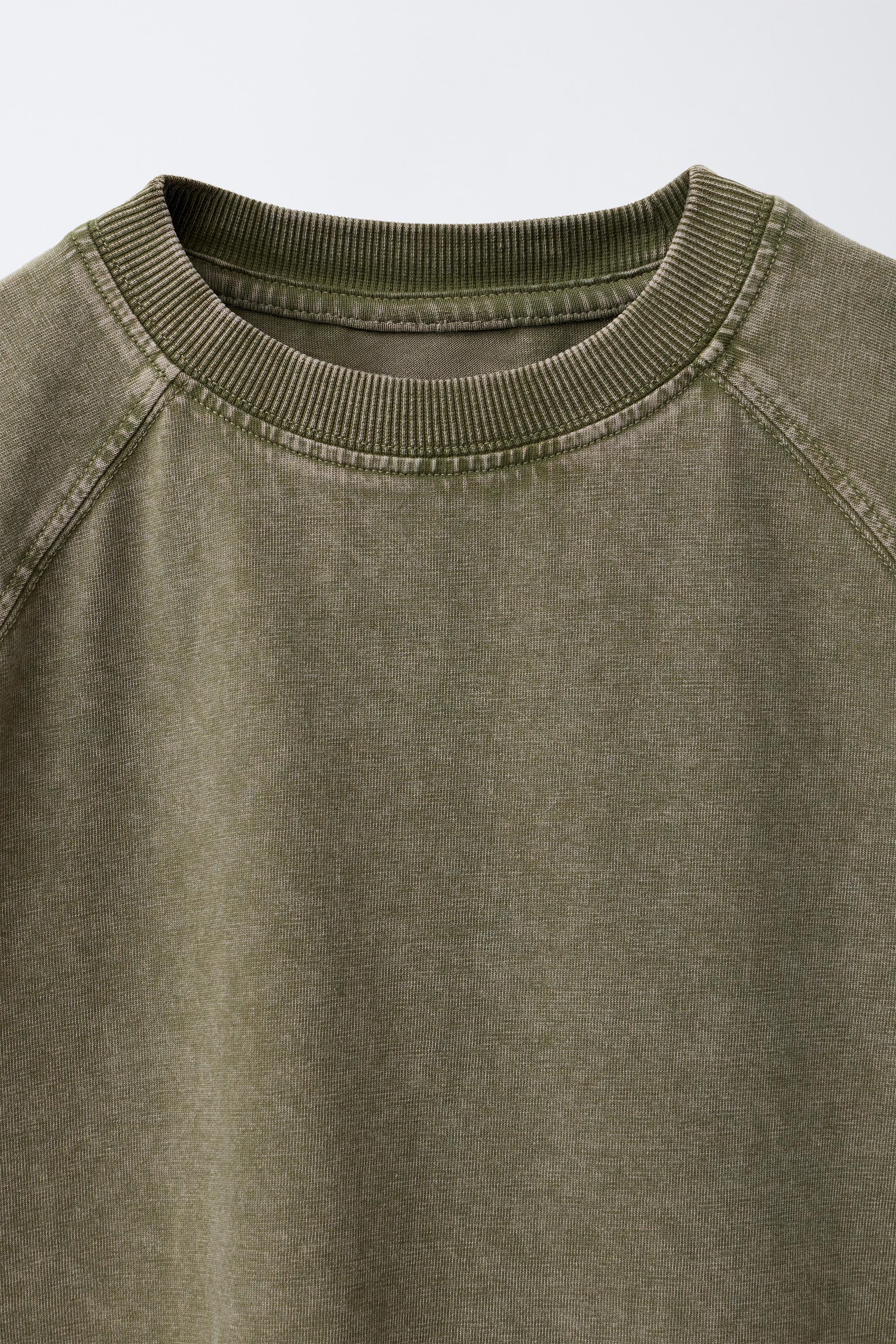 HEAVY WEIGHT T-SHIRT AND WASHED EFFECT RIB FLARE LEGGINGS SET