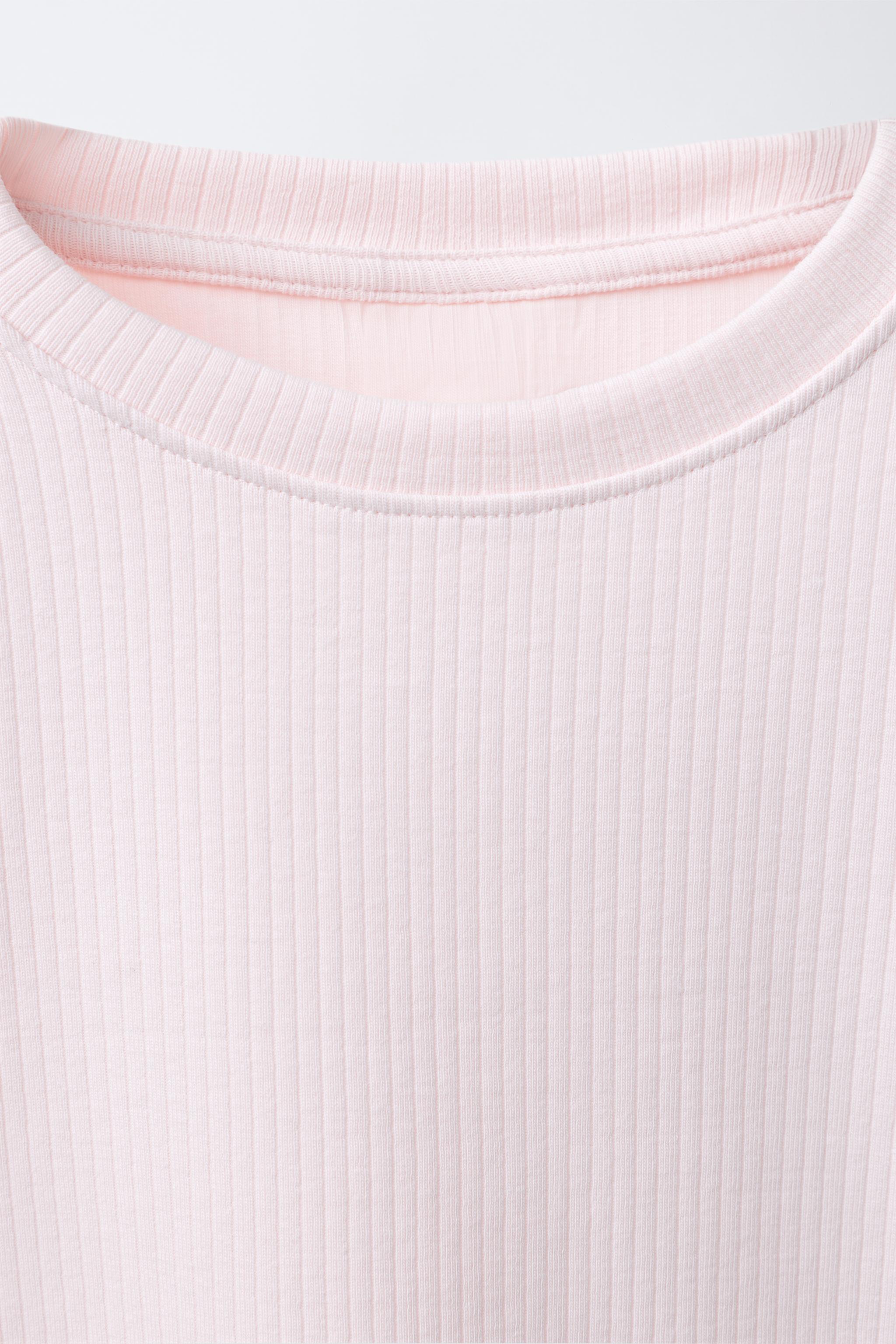 PLAIN RIBBED T-SHIRT