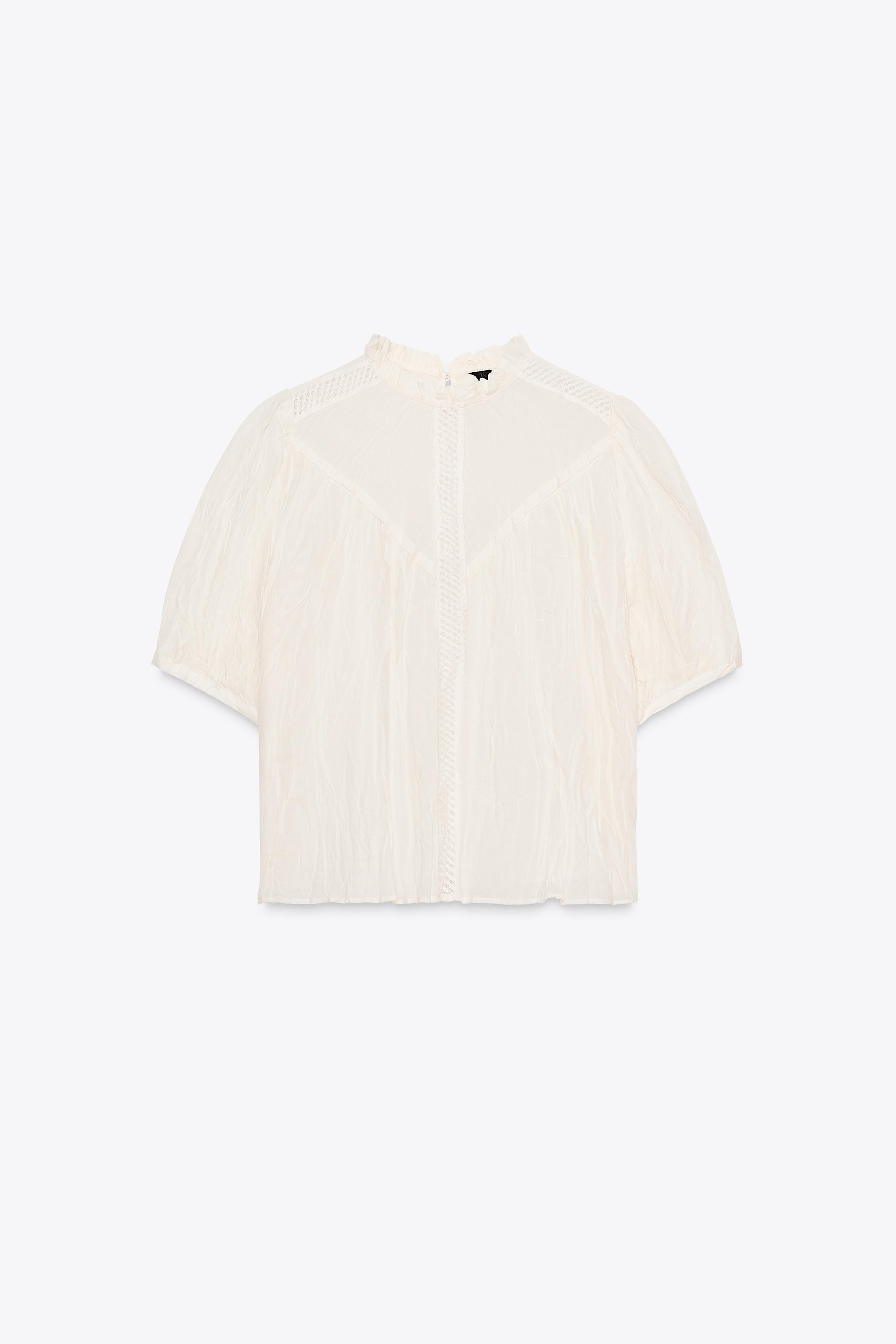 RUSTIC LACE INSERT BLOUSE