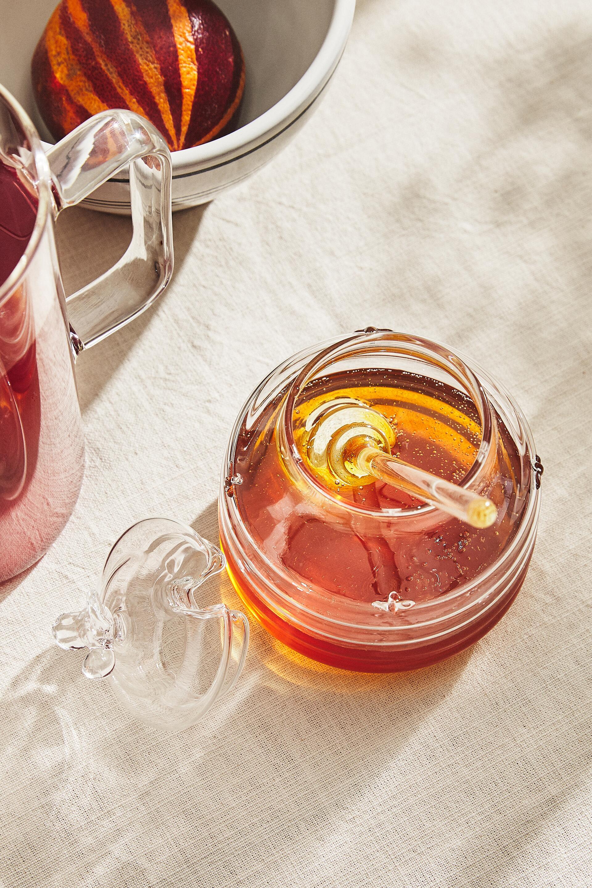 BUMBLEBEE BOROSILICATE GLASS HONEY JAR