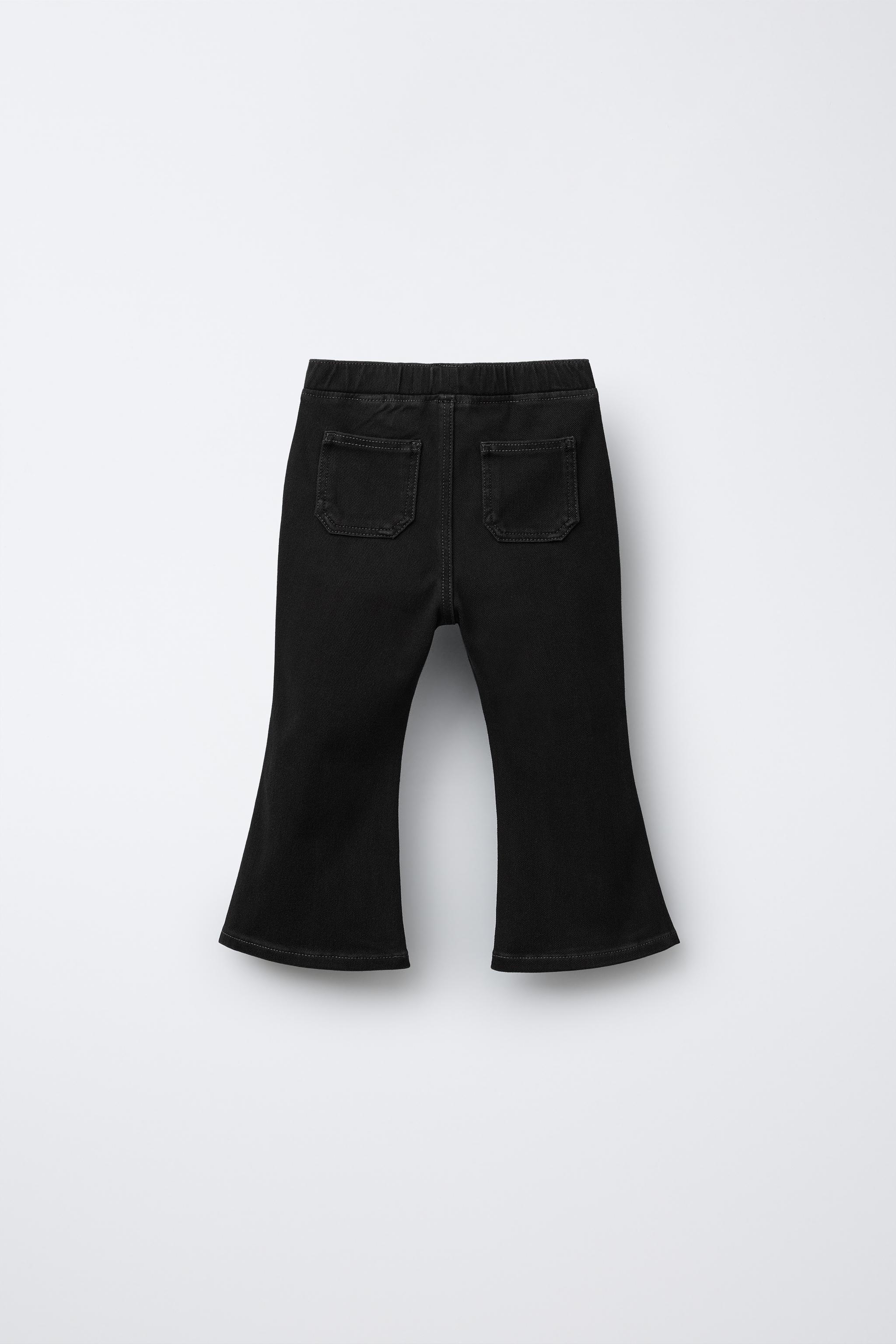 DENIM EFFECT FLARE LEGGINGS