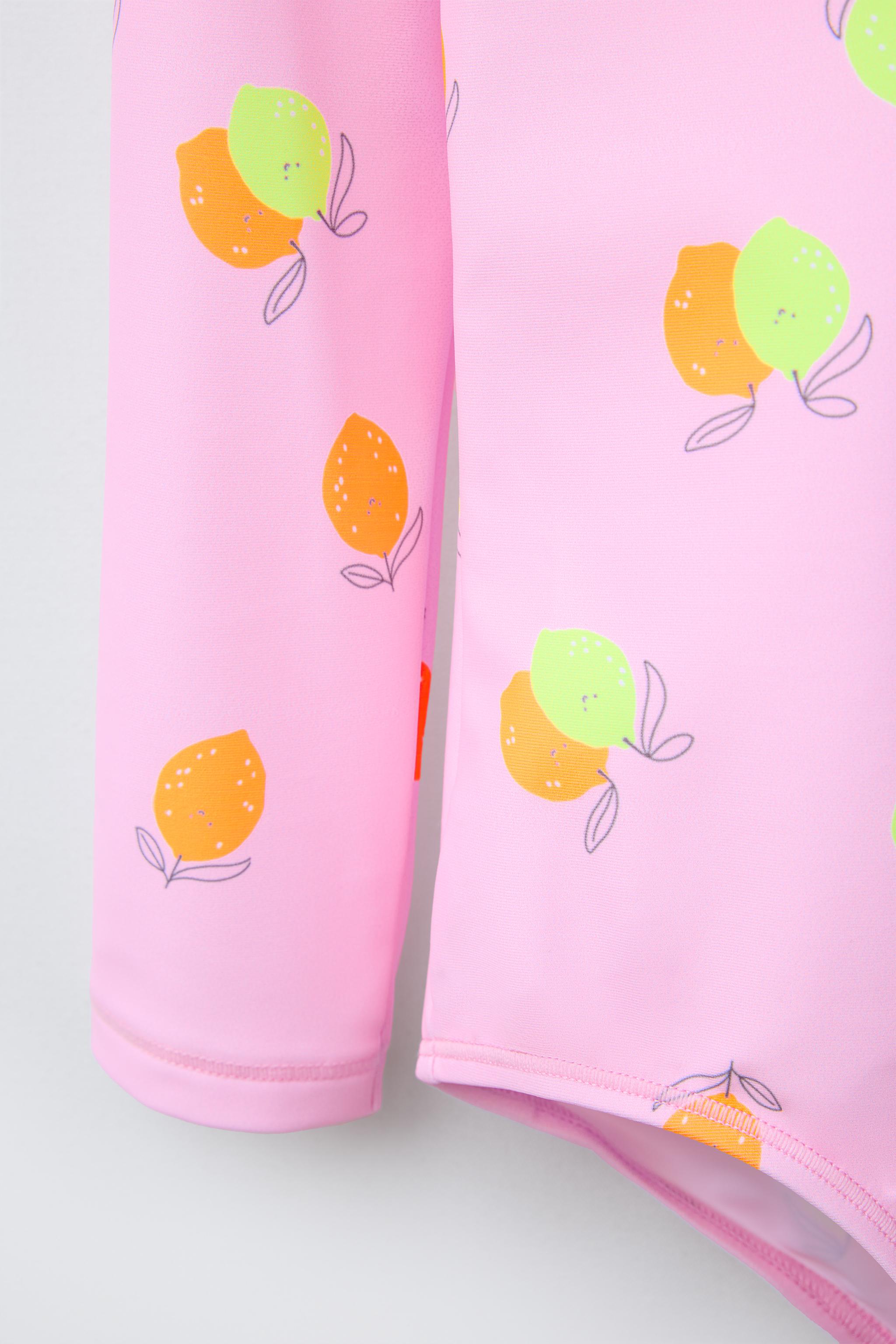 2-6 YEARS/ LEMON PRINT LEOTARD SWIMSUIT