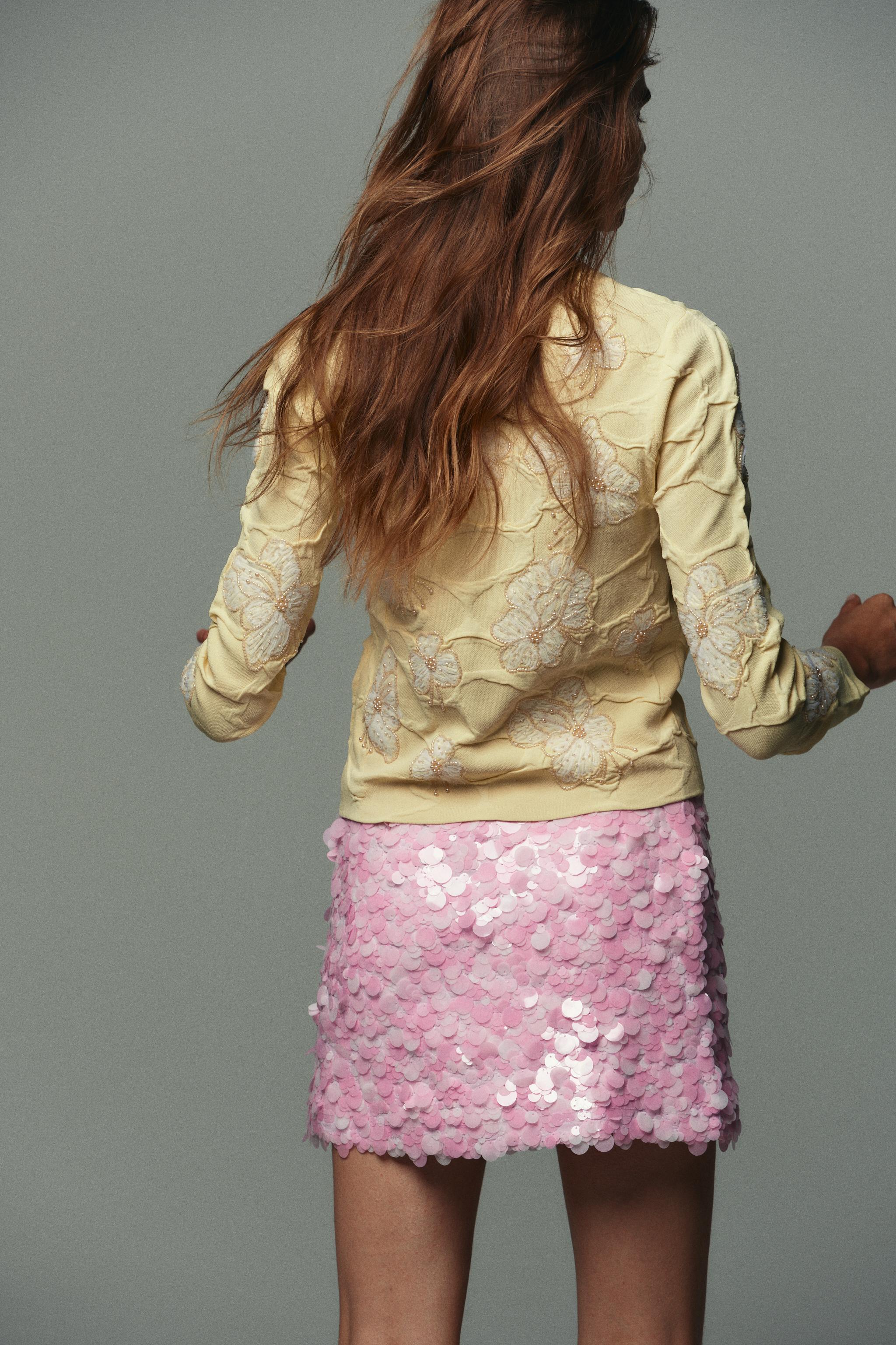 BEADED KNIT CARDIGAN