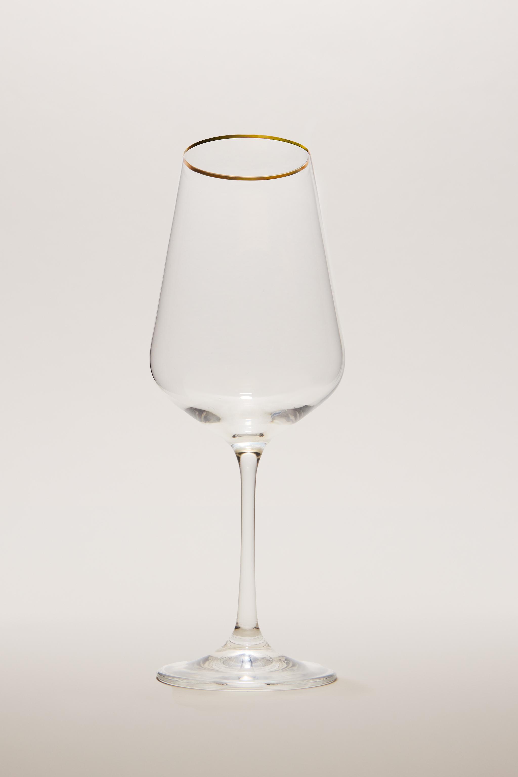 BOHEMIA CRYSTAL GLASS WITH A GOLDEN RIM