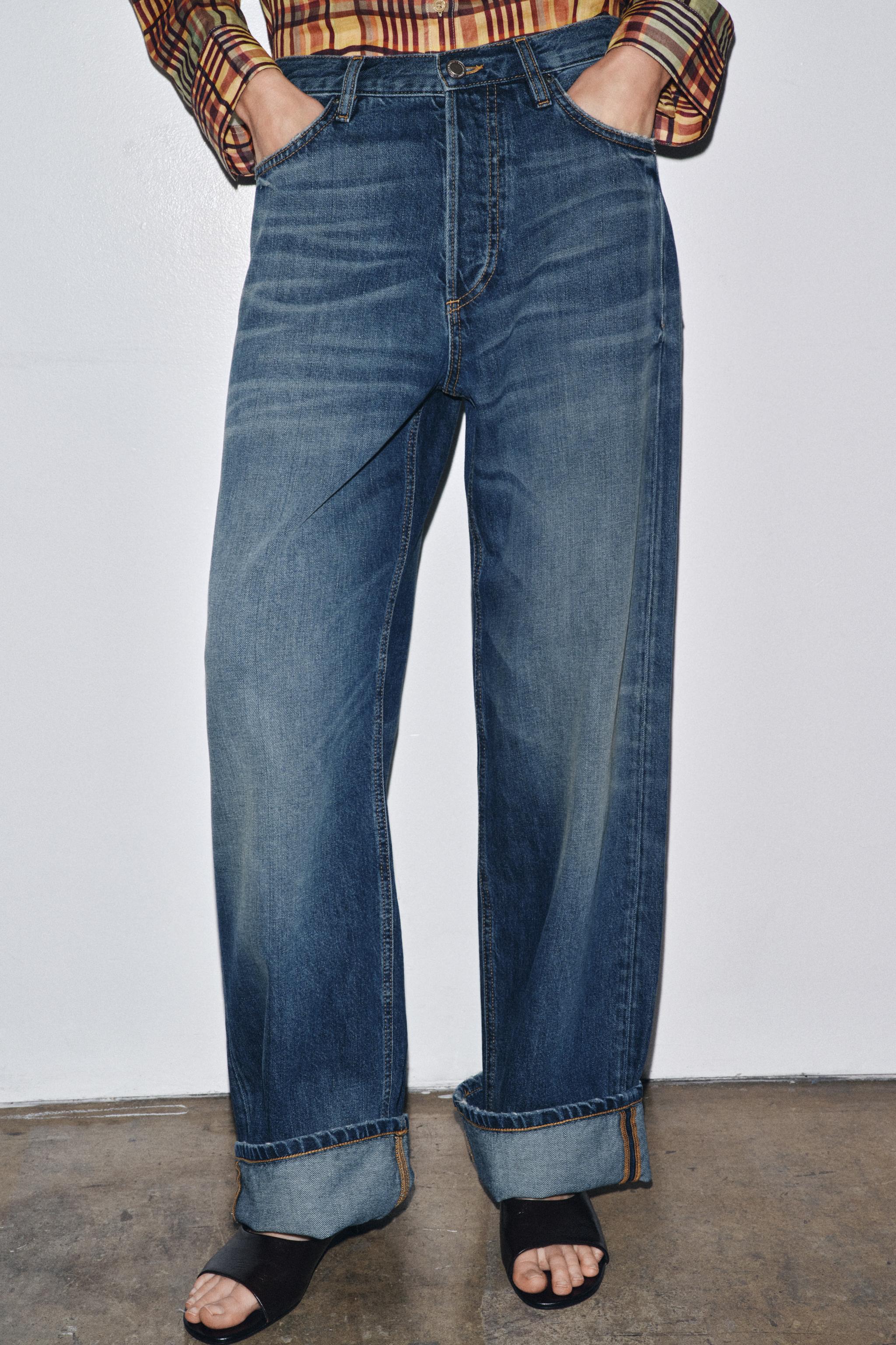ZW COLLECTION LOW-RISE BAGGY JEANS
