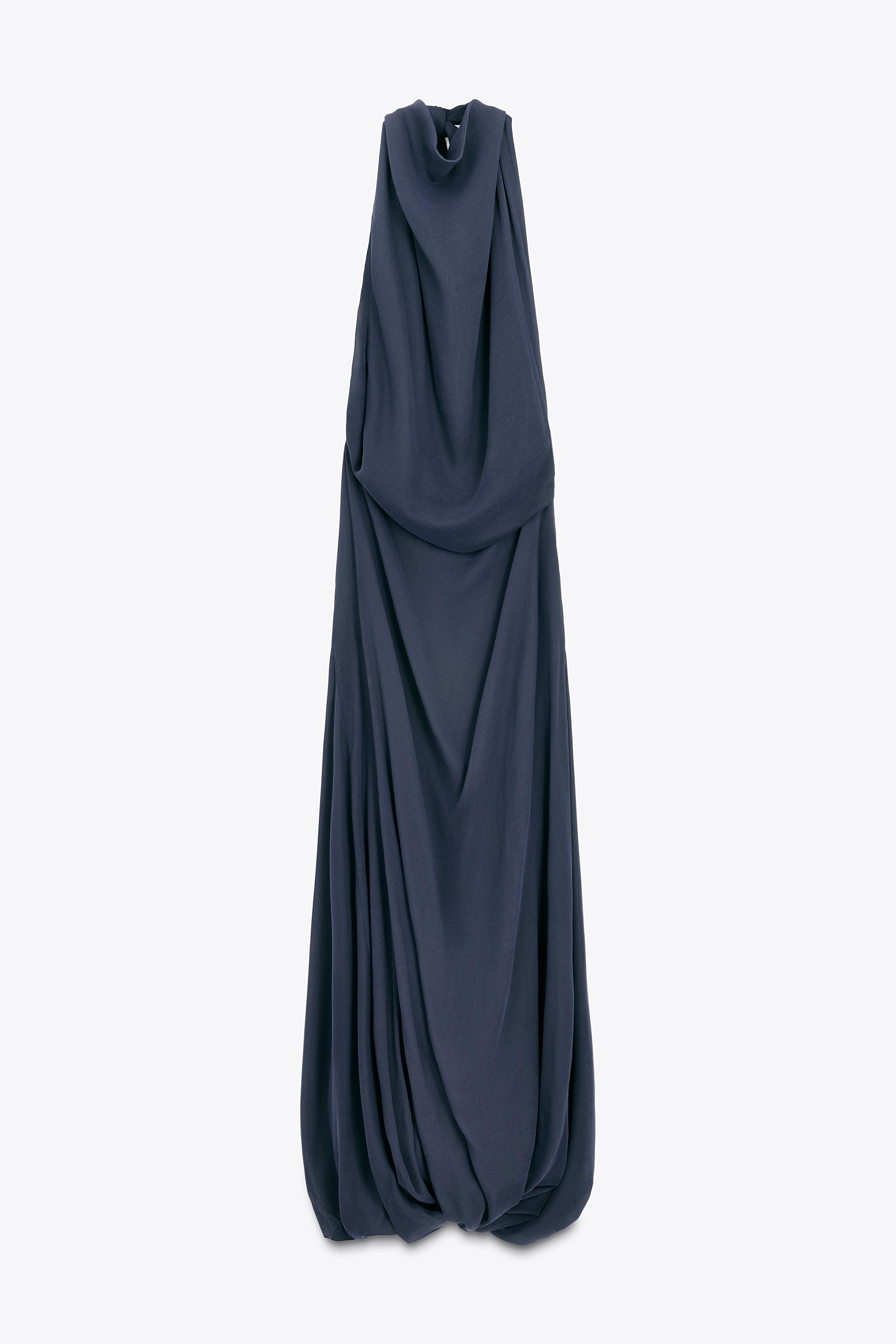 LIMITED EDITION HALTER DRESS WITH VOLUMINOUS HEM