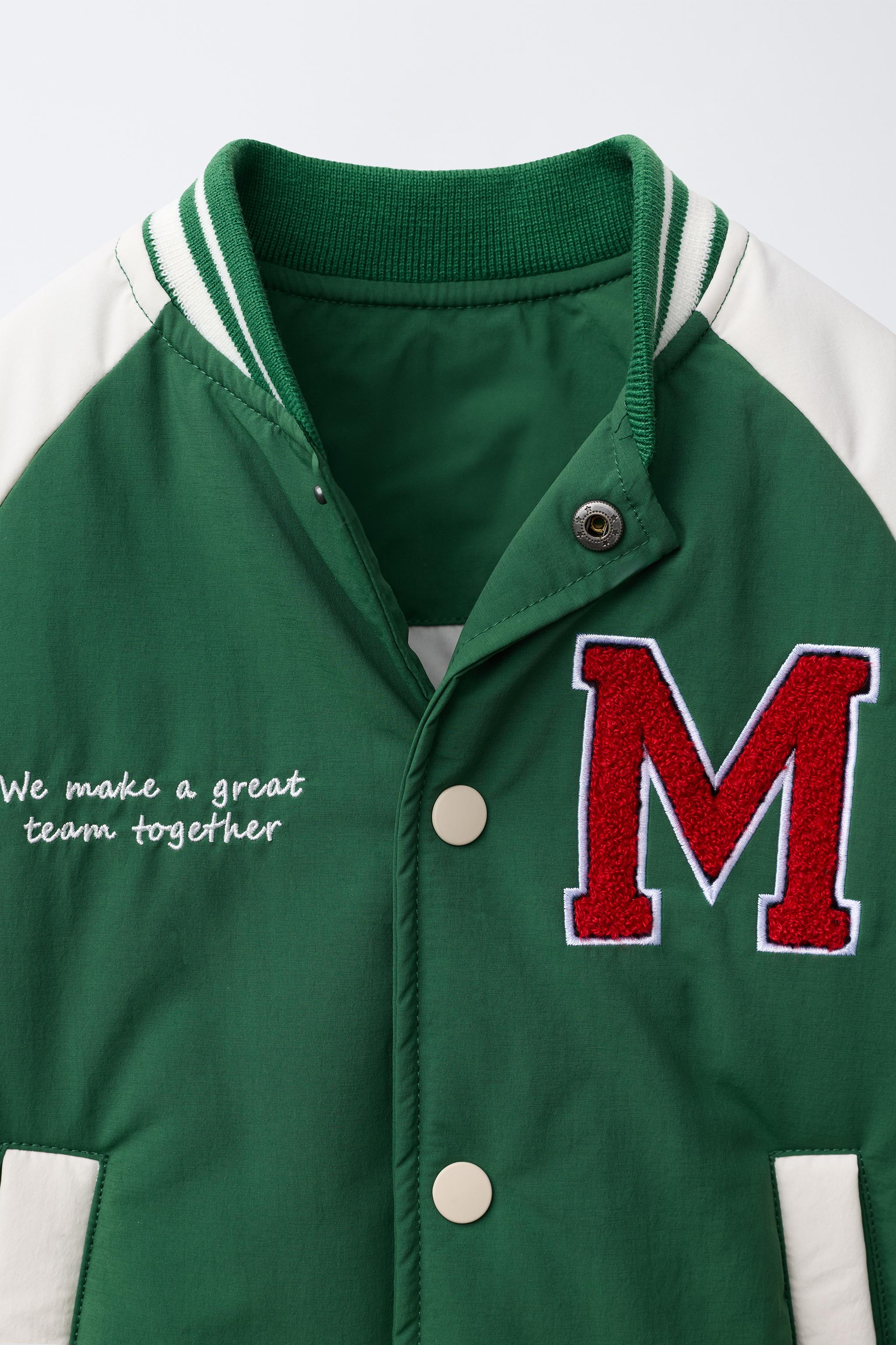 EMBROIDERED VARSITY BOMBER JACKET