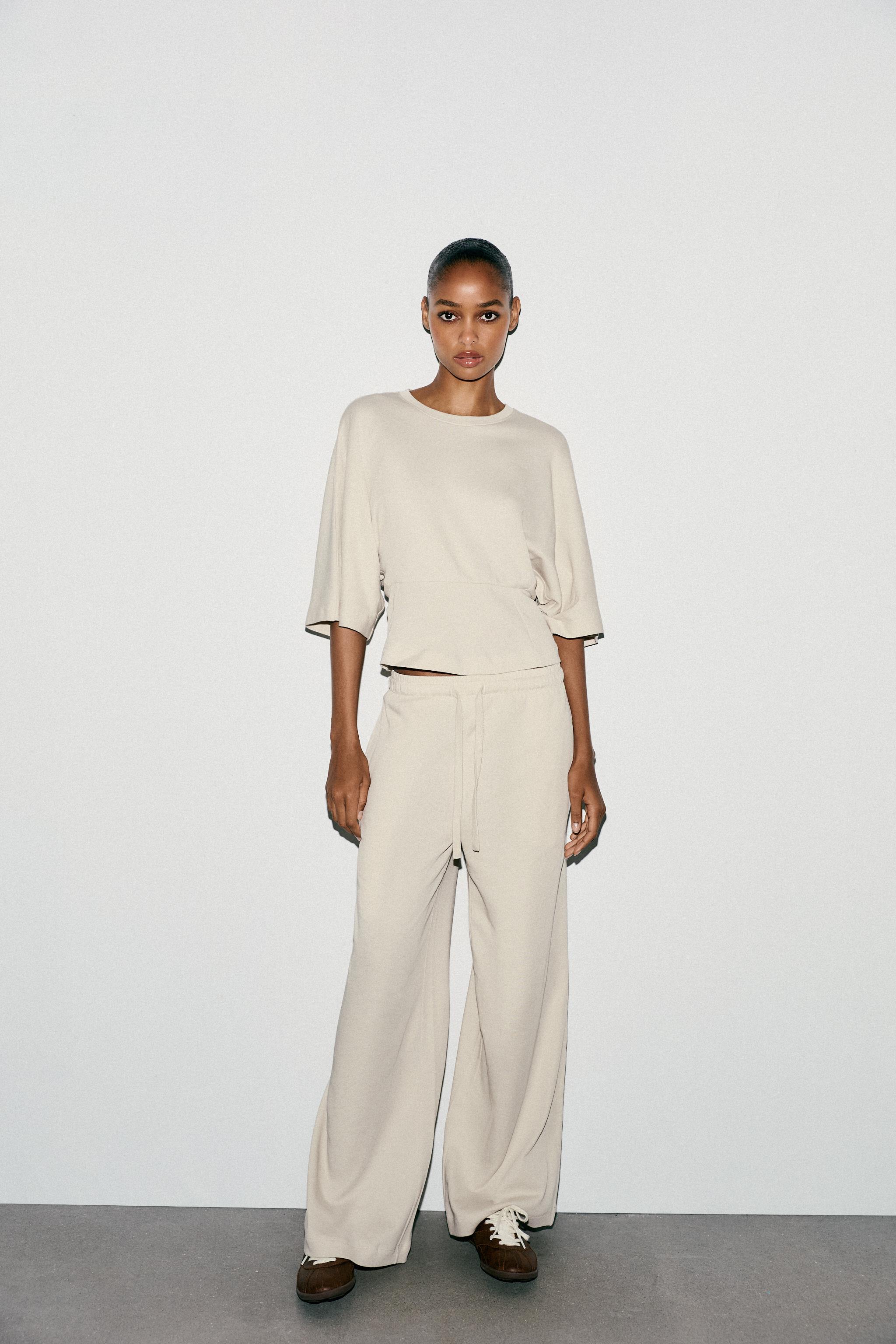 STRAIGHT LEG COTTON PANTS