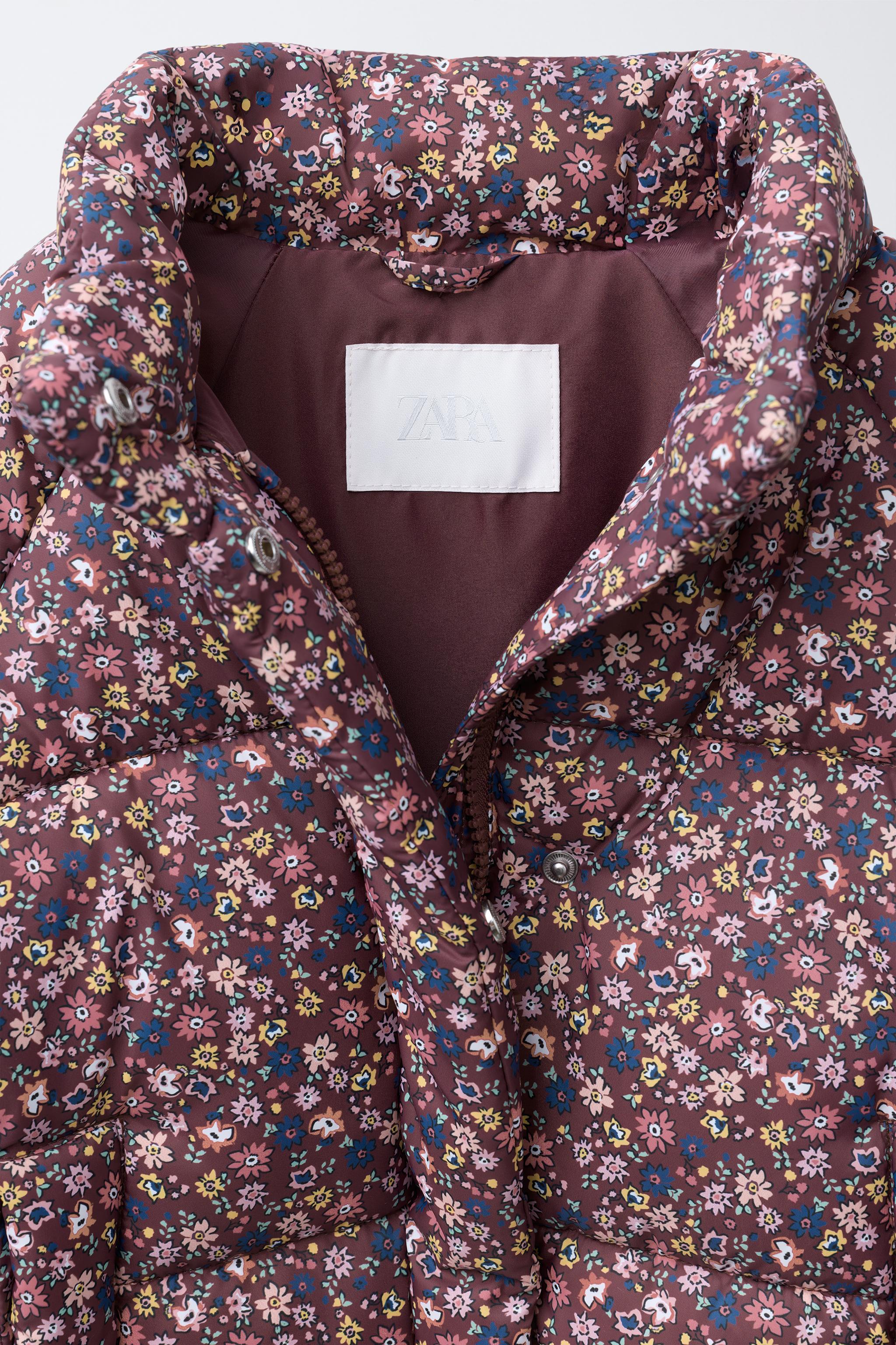 FLOWER PRINT PUFFER JACKET