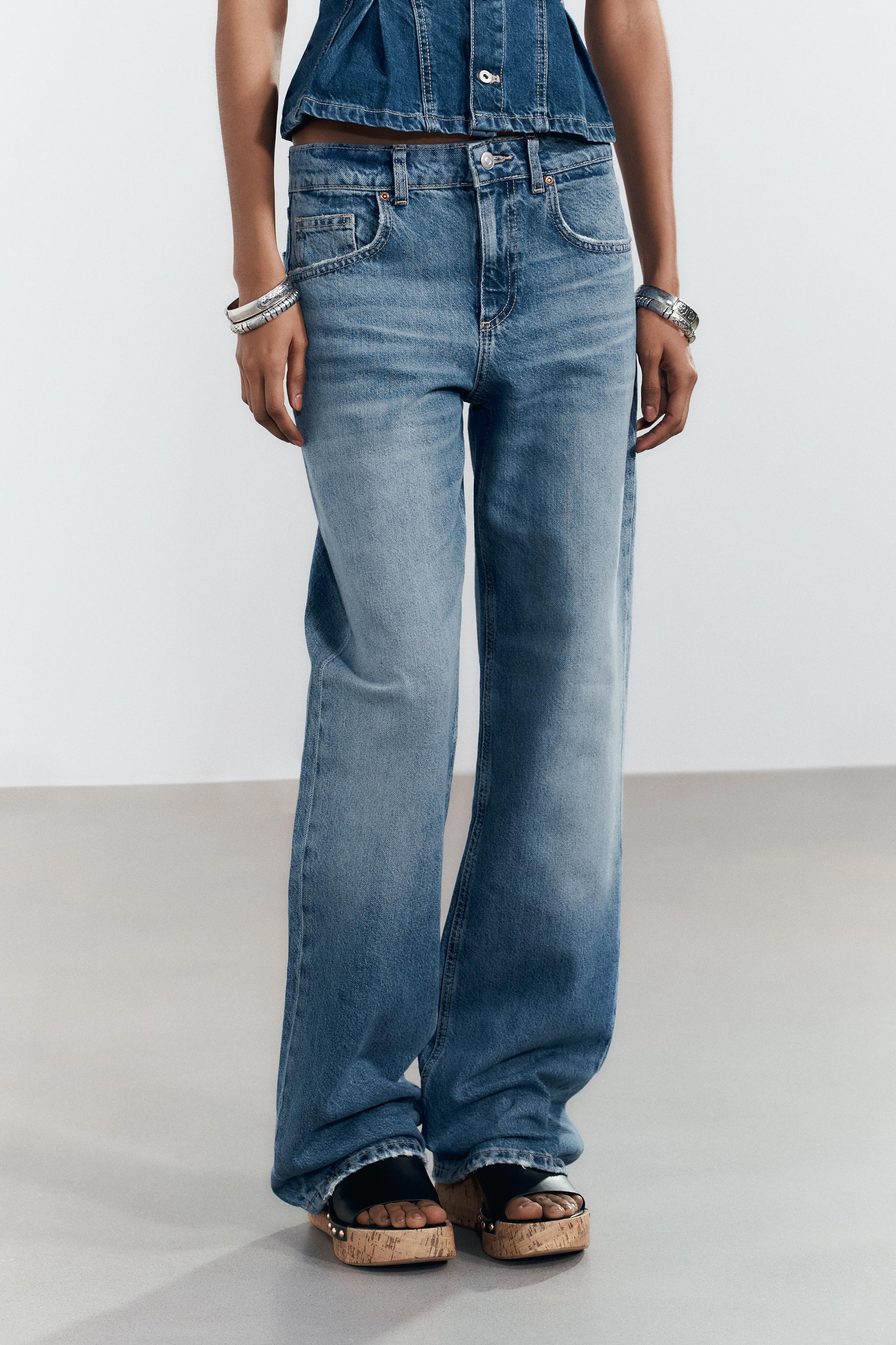TRF MID-RISE WIDE LEG JEANS
