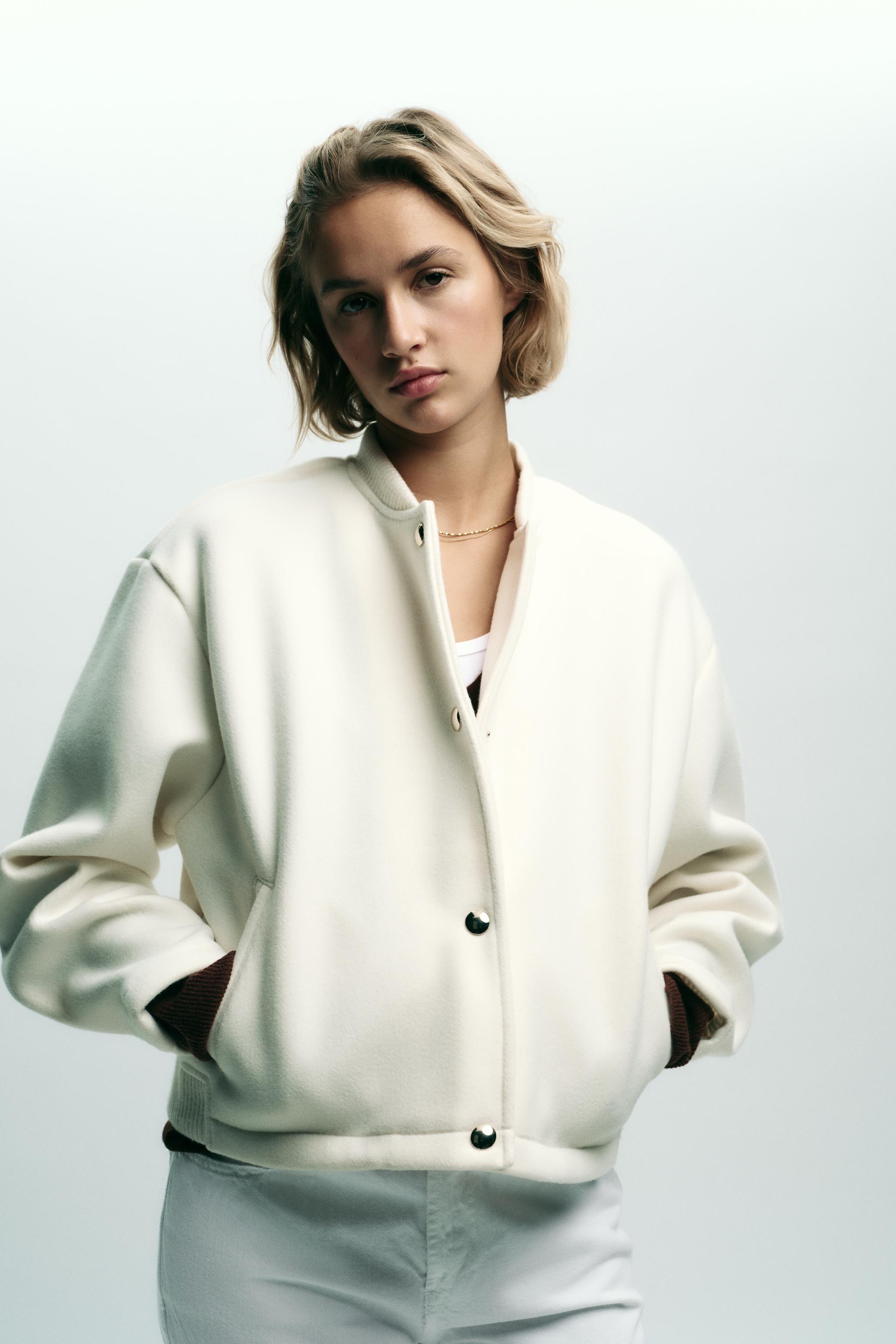 SOFT BOMBER JACKET WITH GOLDEN BUTTONS