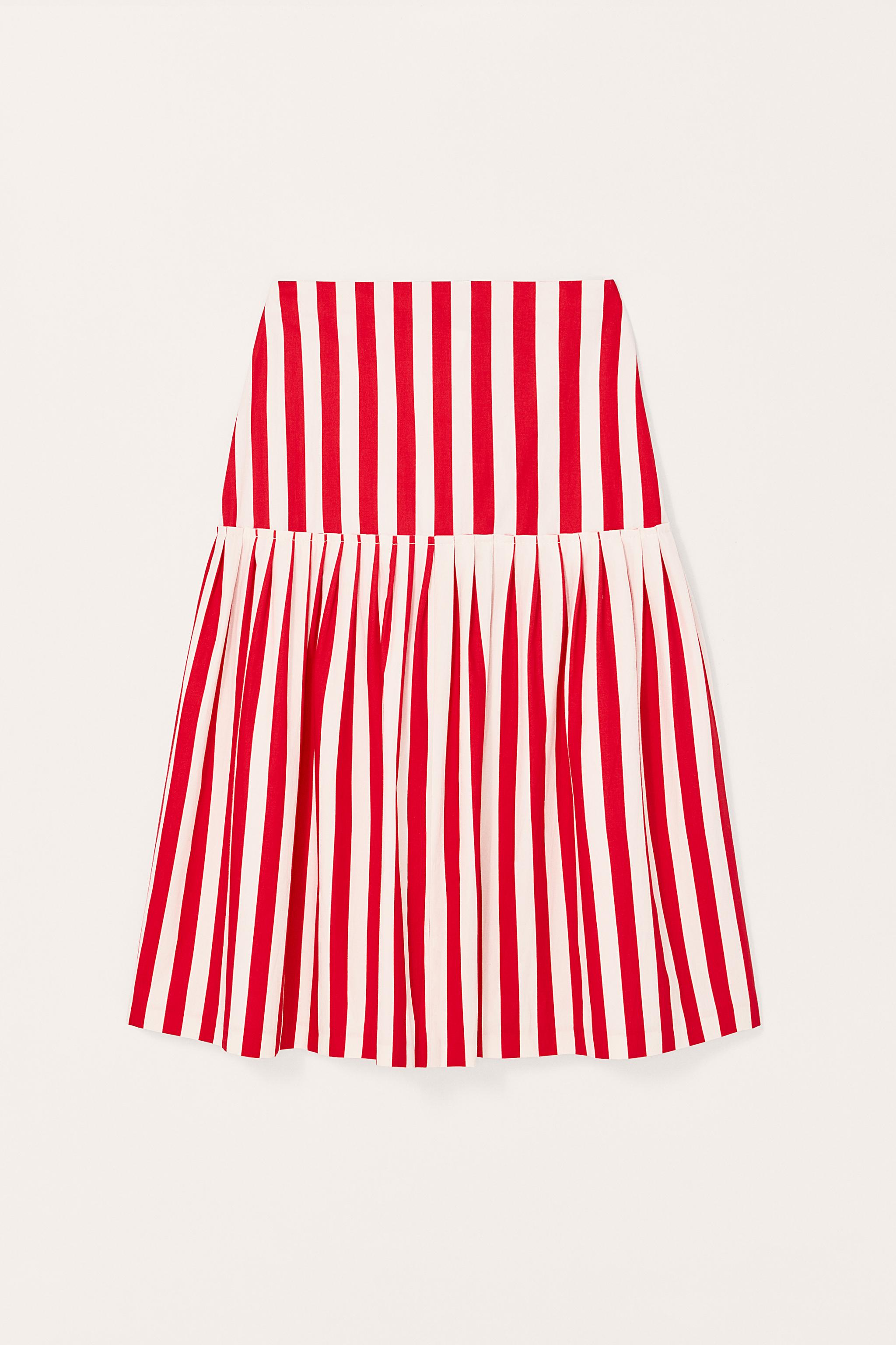 LIMITED EDITION STRIPED MIDI SKIRT