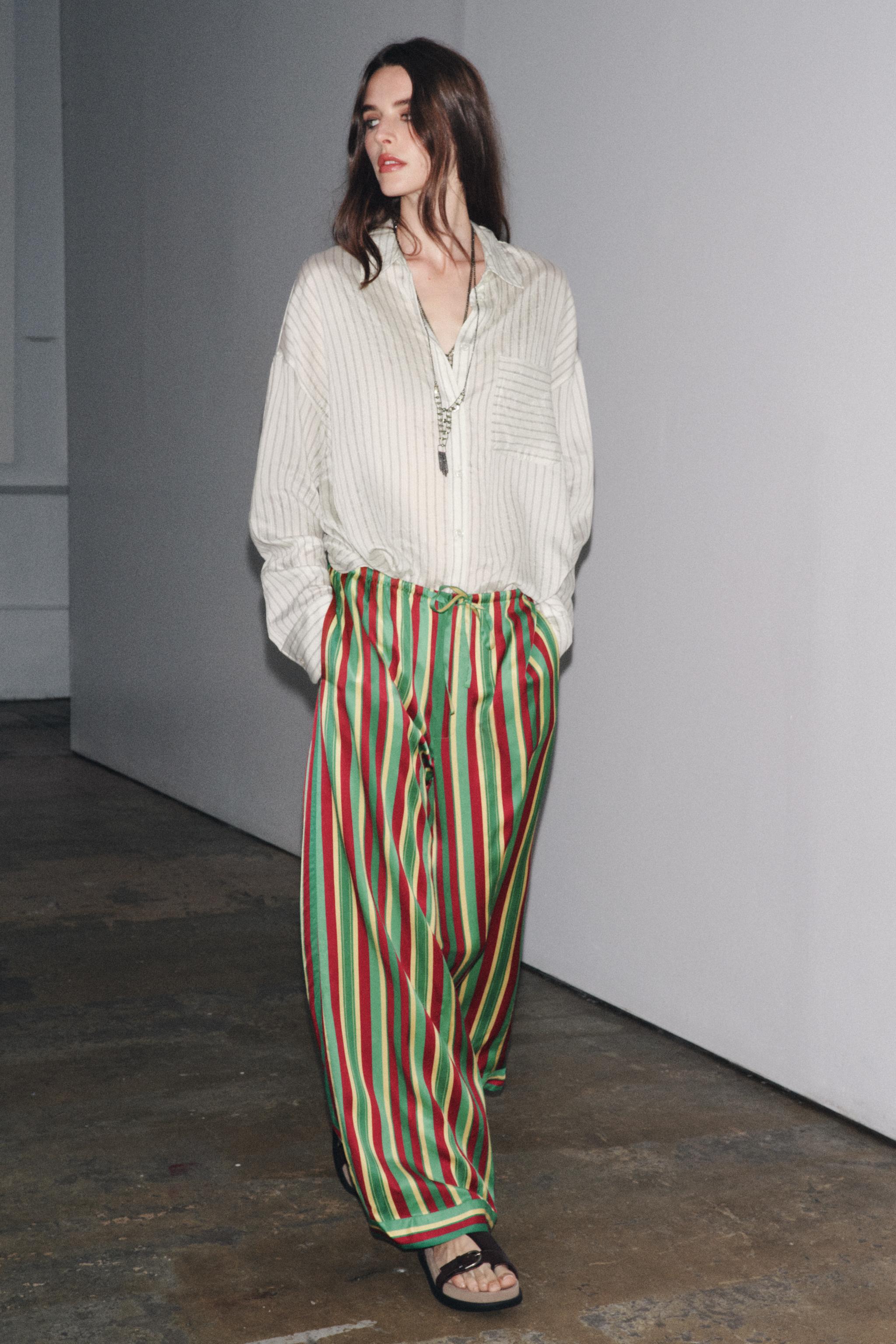 STRIPED PAJAMA PANTS ZW COLLECTION