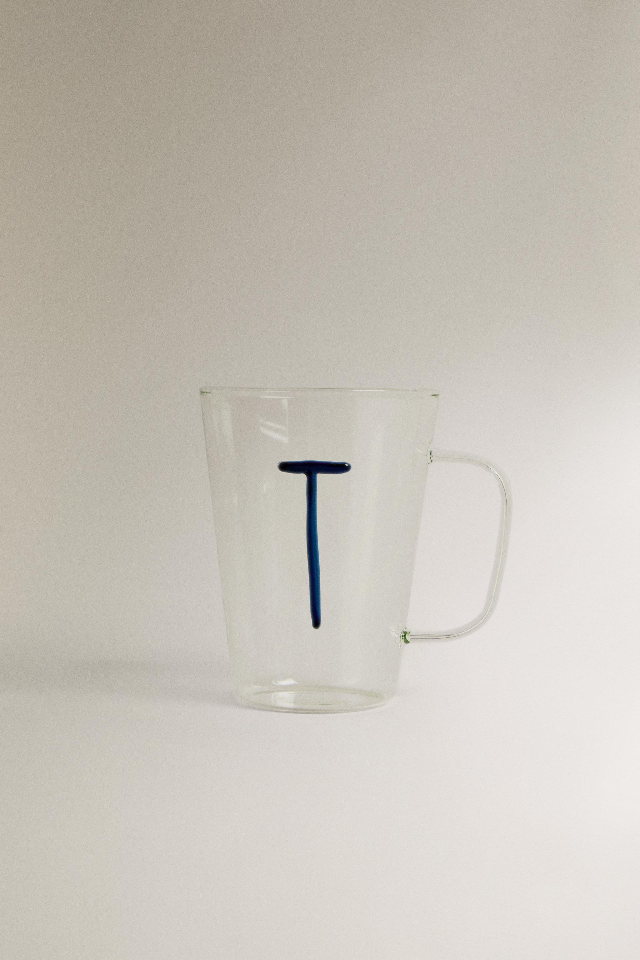 BOROSILICATE MUG WITH INITIAL T