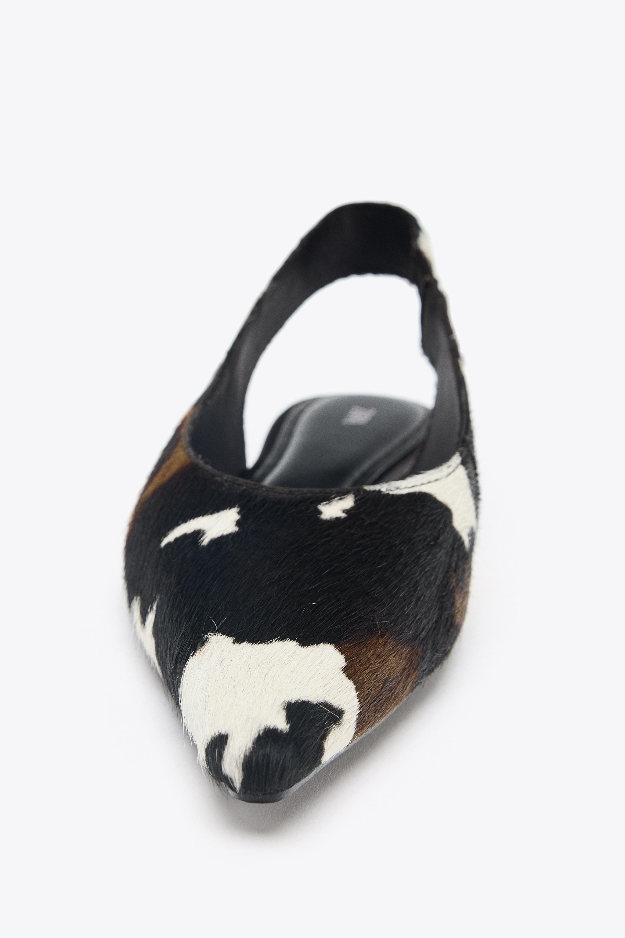 LEATHER SLINGBACK BALLET FLATS