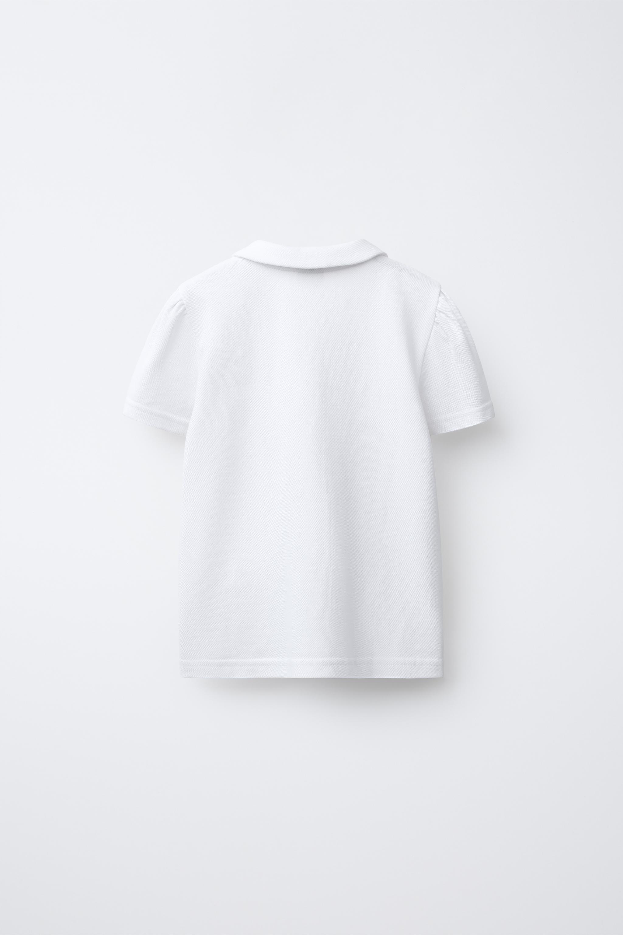 PIQUÉ POLO SHIRT WITH PETER PAN COLLAR