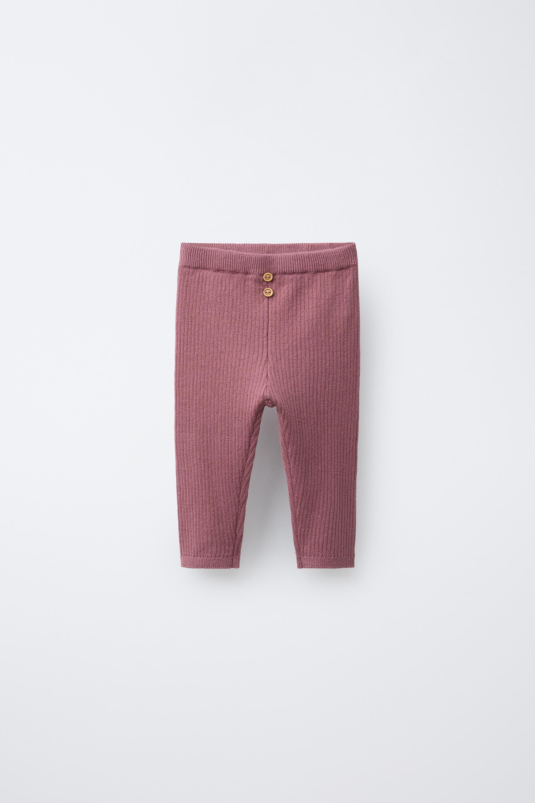 RIBBED LEGGINGS WITH BUTTONS