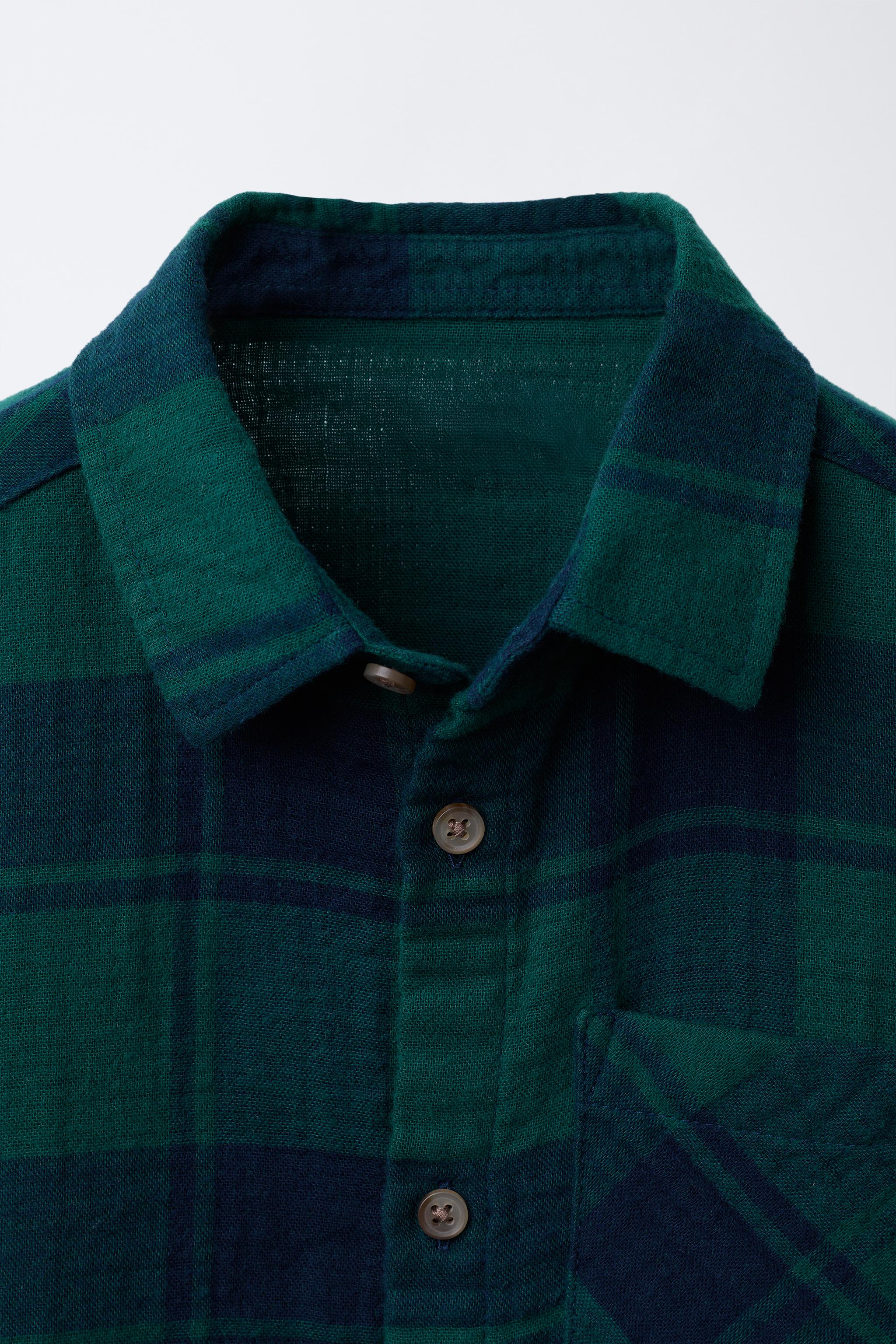 TEXTURED PLAID SHIRT