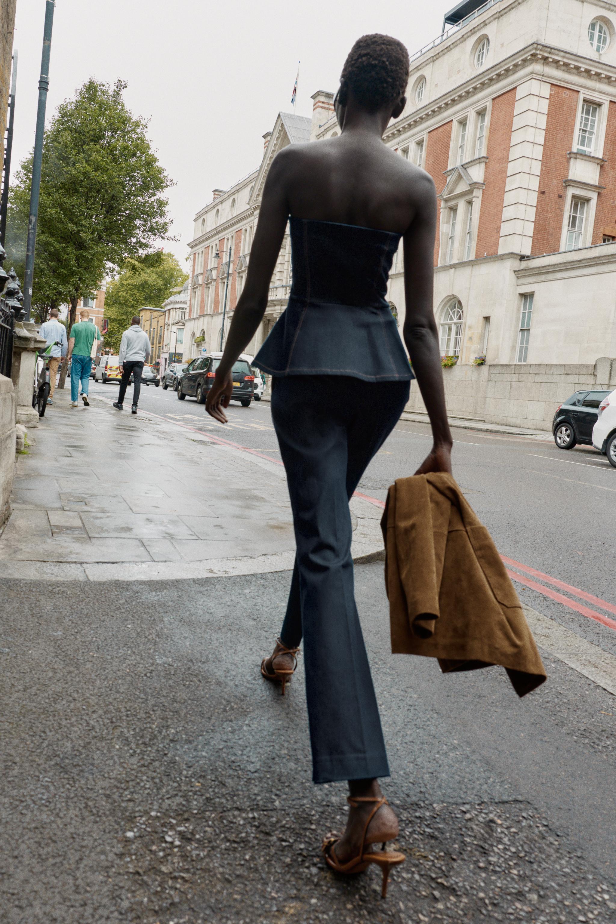 Z1975 DENIM BUSTIER TOP