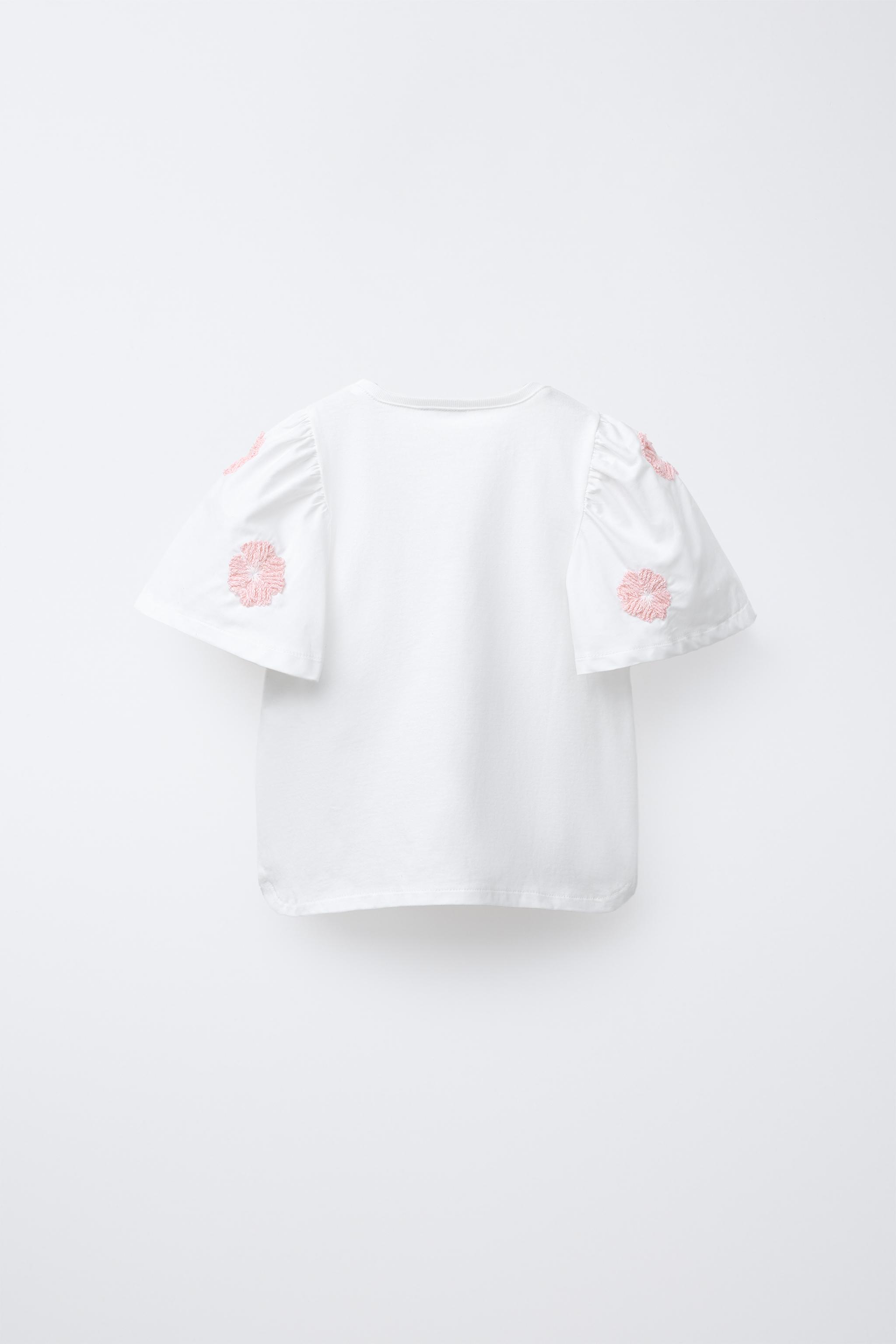 EMBROIDERED FLORAL COMBINATION BLOUSE