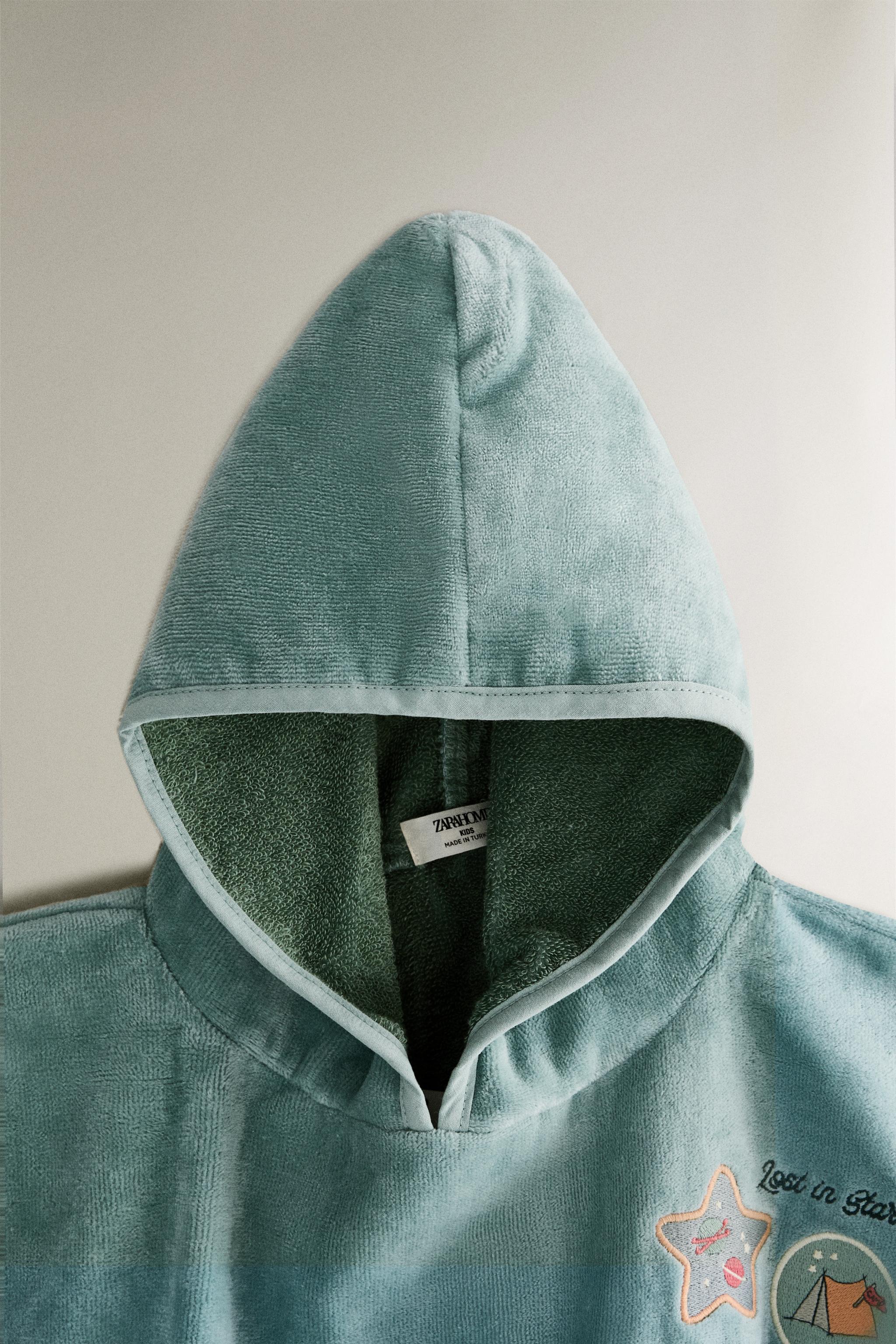 CHILDREN'S VELOUR SPACE PONCHO