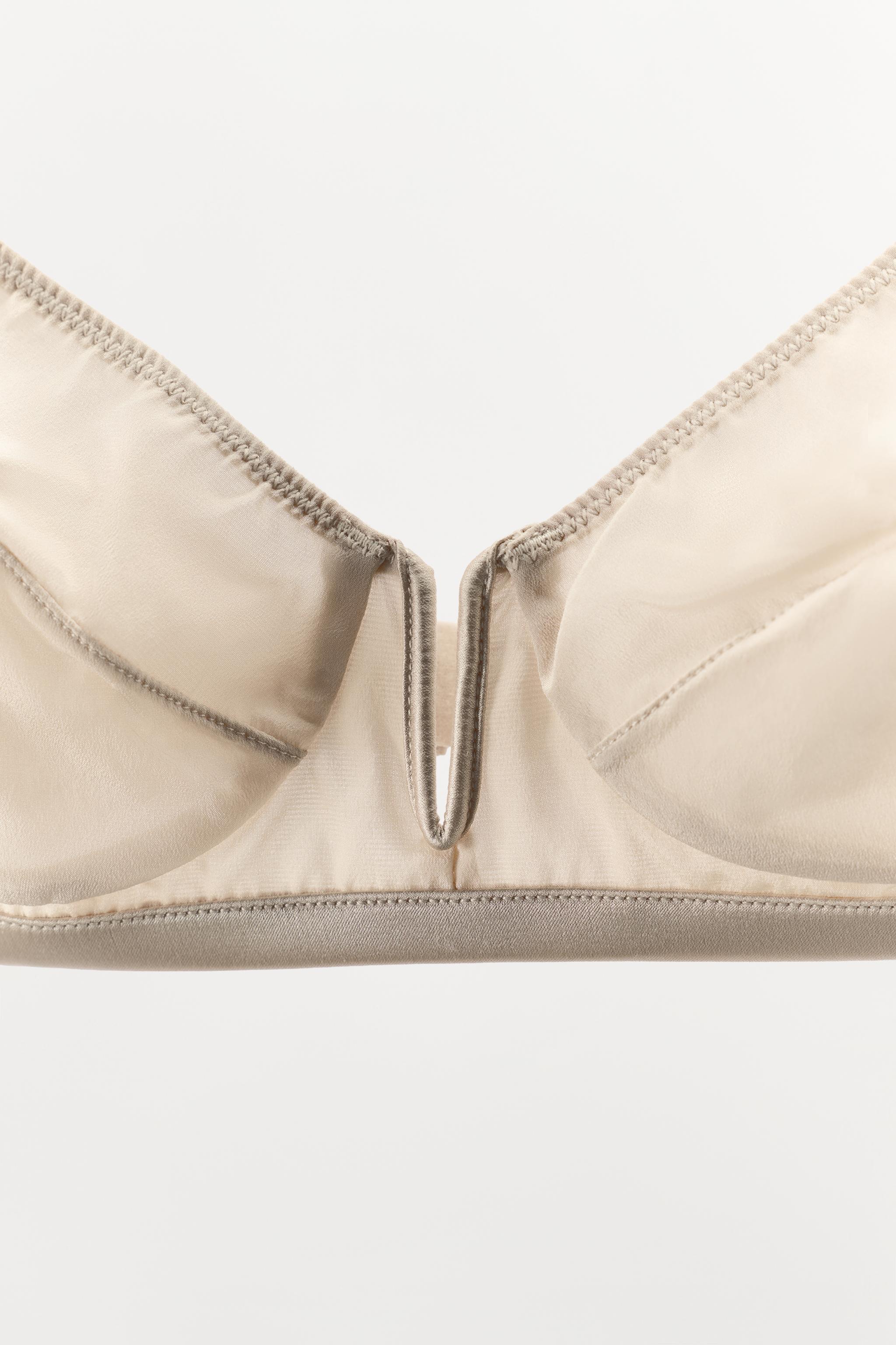 BRALETTE WITH SILK METAL PIECE