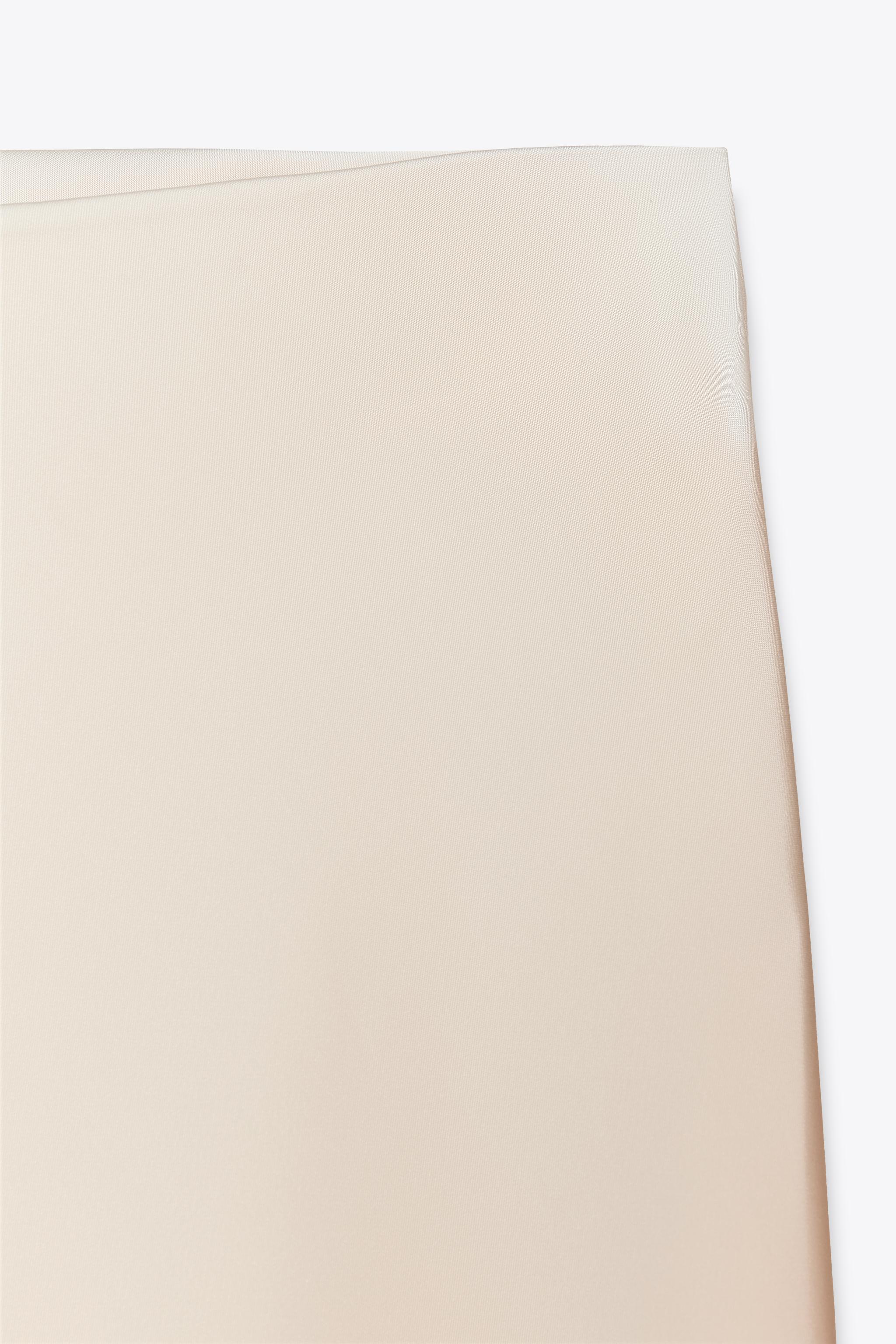 SATIN MIDI SKIRT