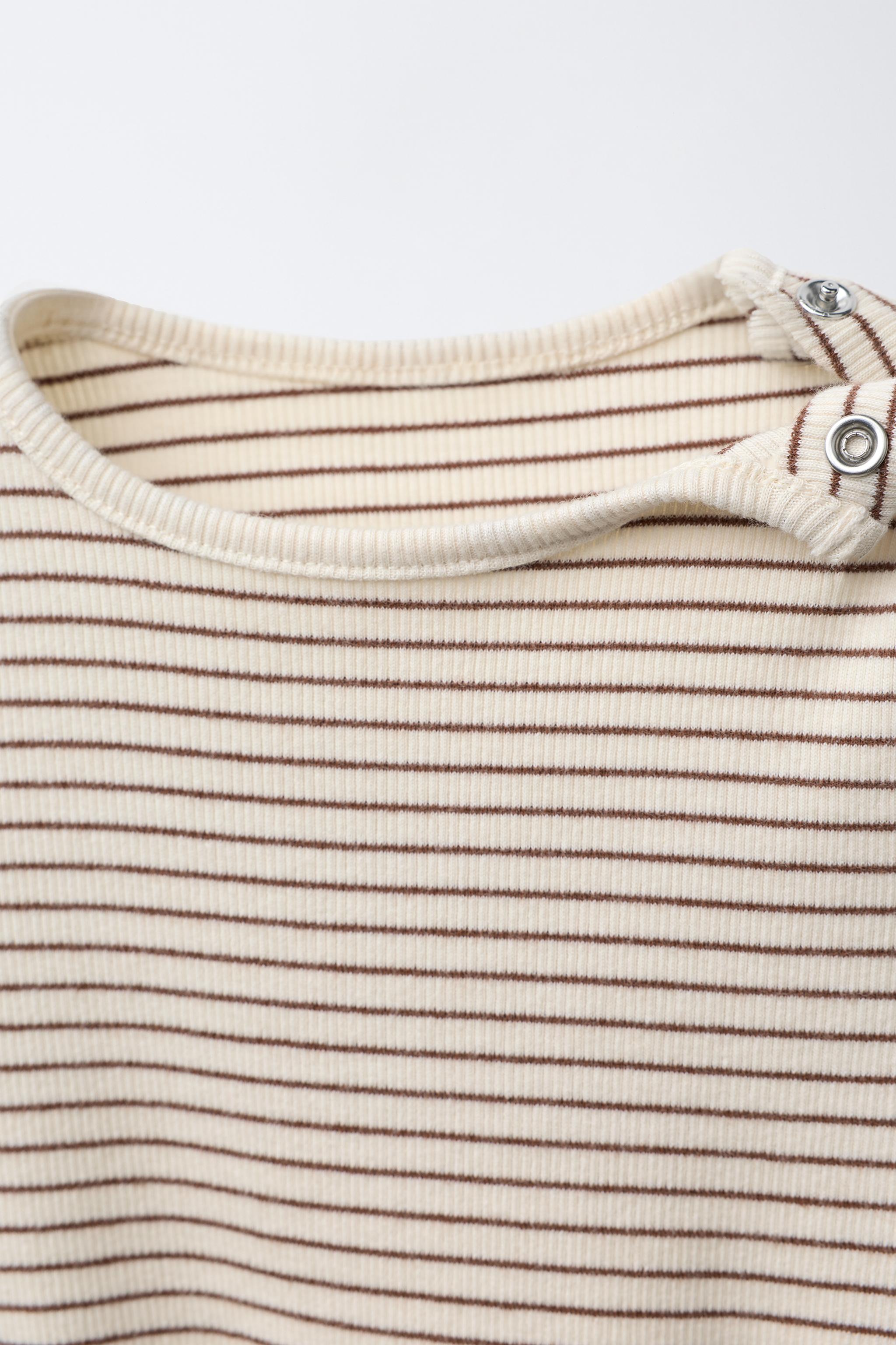 STRIPED BODYSUIT AND LEGGINGS SET