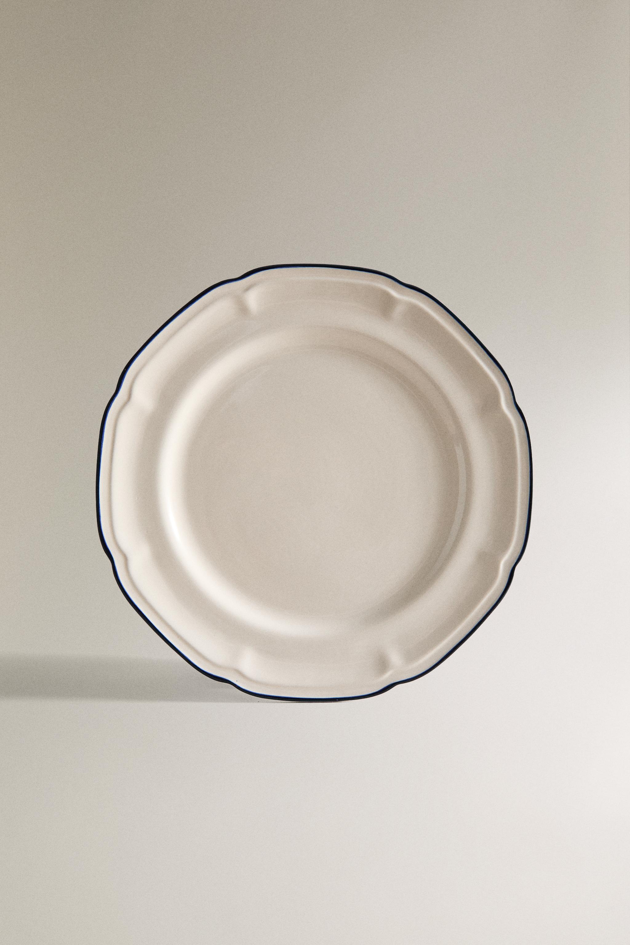 DINNER PLATE WITH CONTRAST RIM