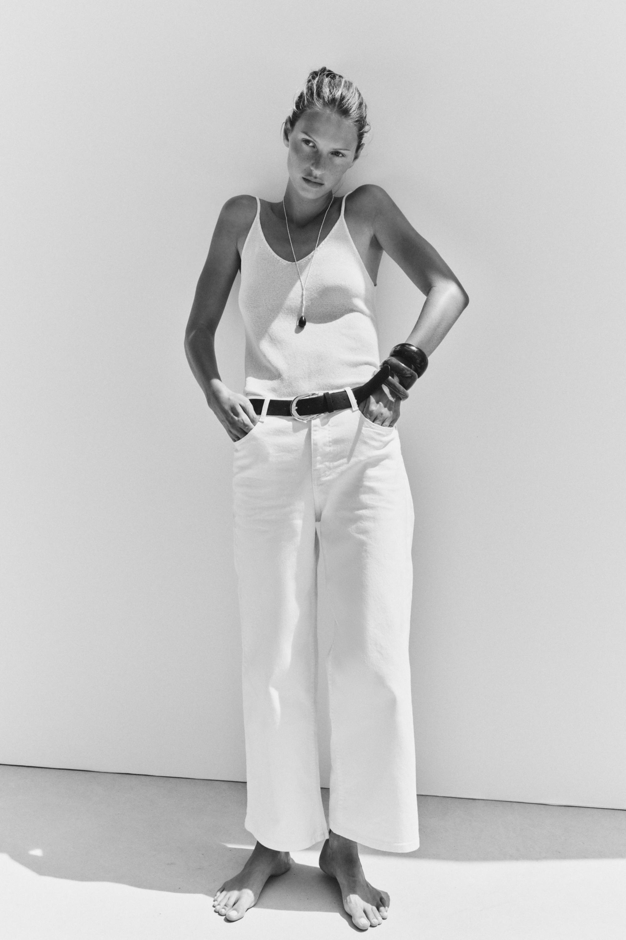 Z.10 HIGH-WAISTED BELTED CULOTTE JEANS