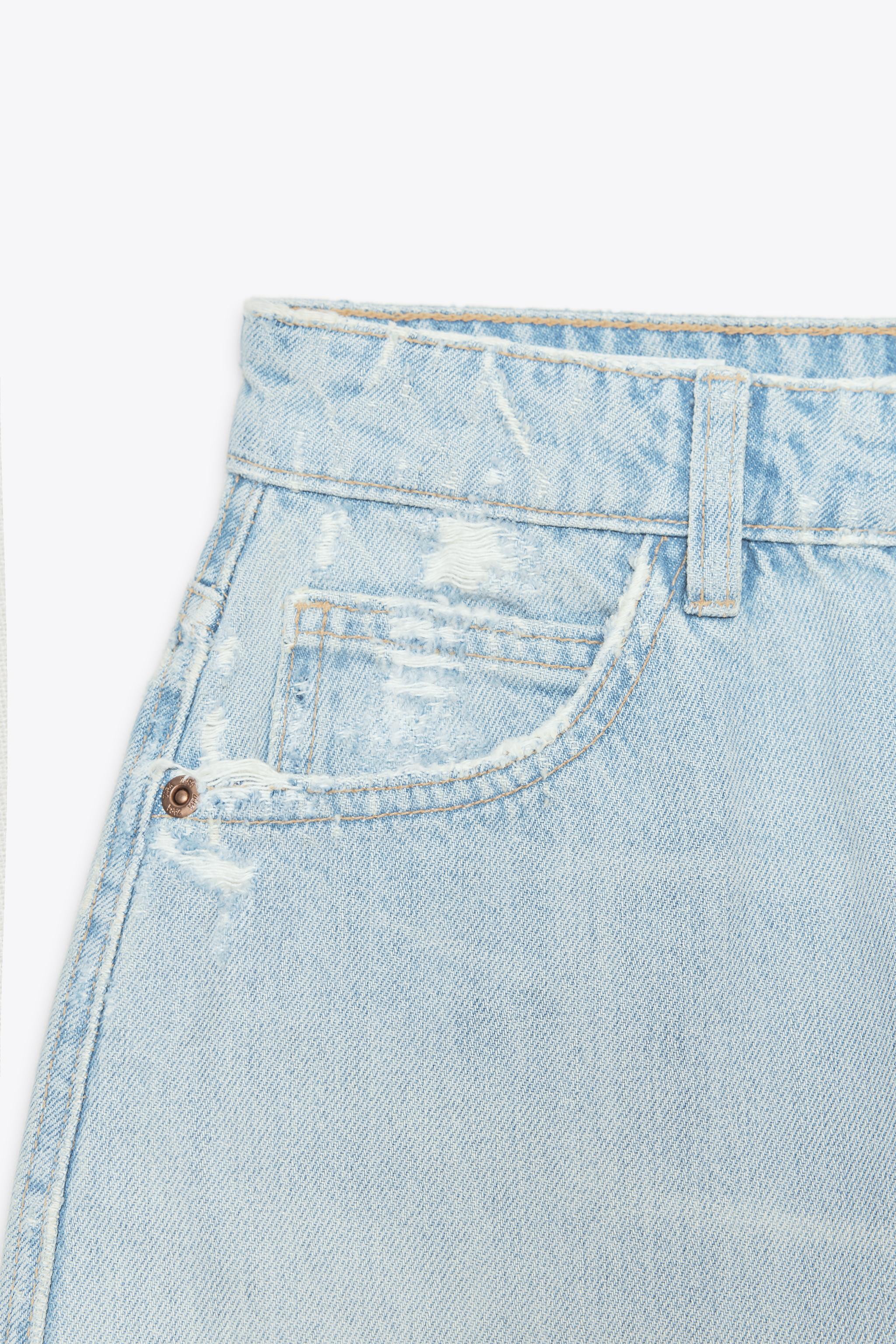 RIPPED TRF DENIM SKIRT
