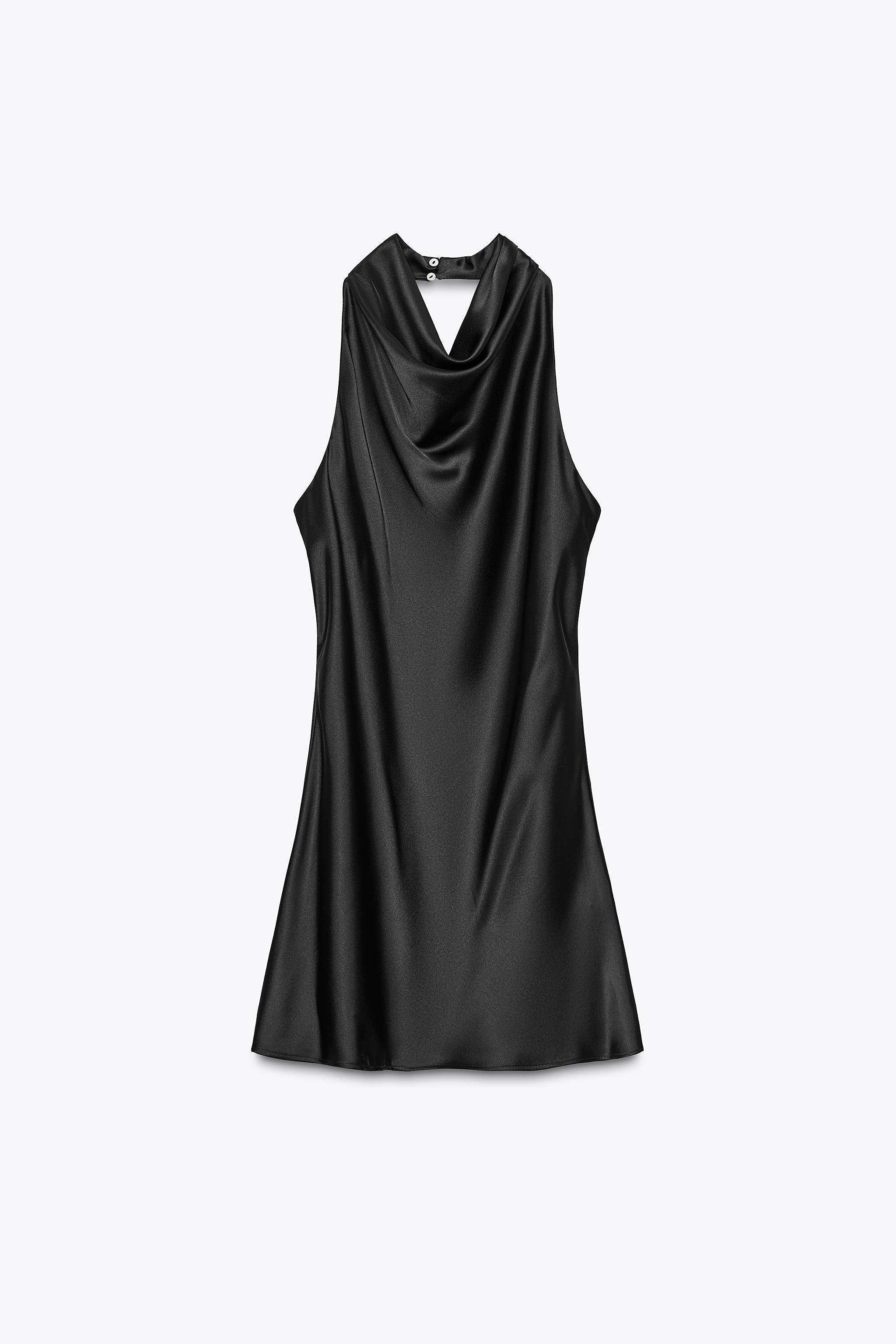 SATIN EFFECT MINI DRESS