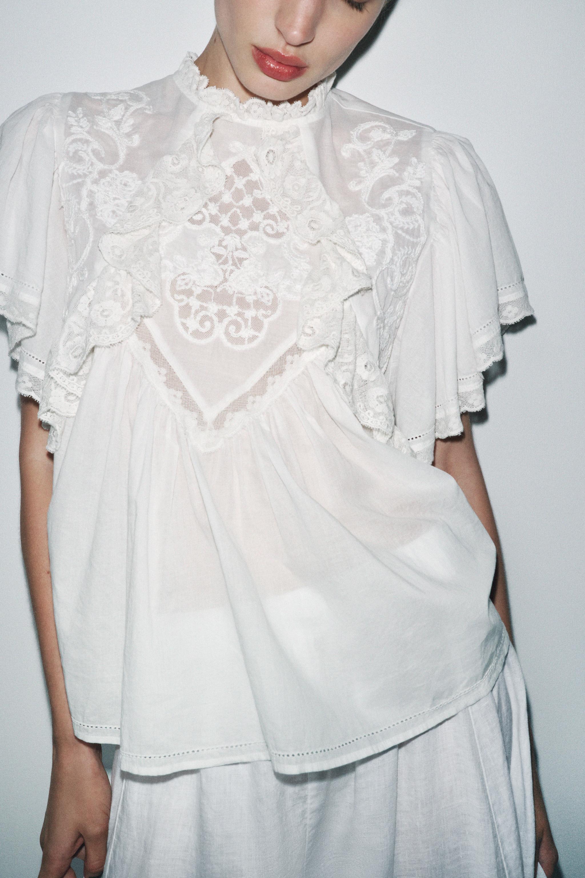 LIMITED EDITION EMBROIDERED LACE TOP