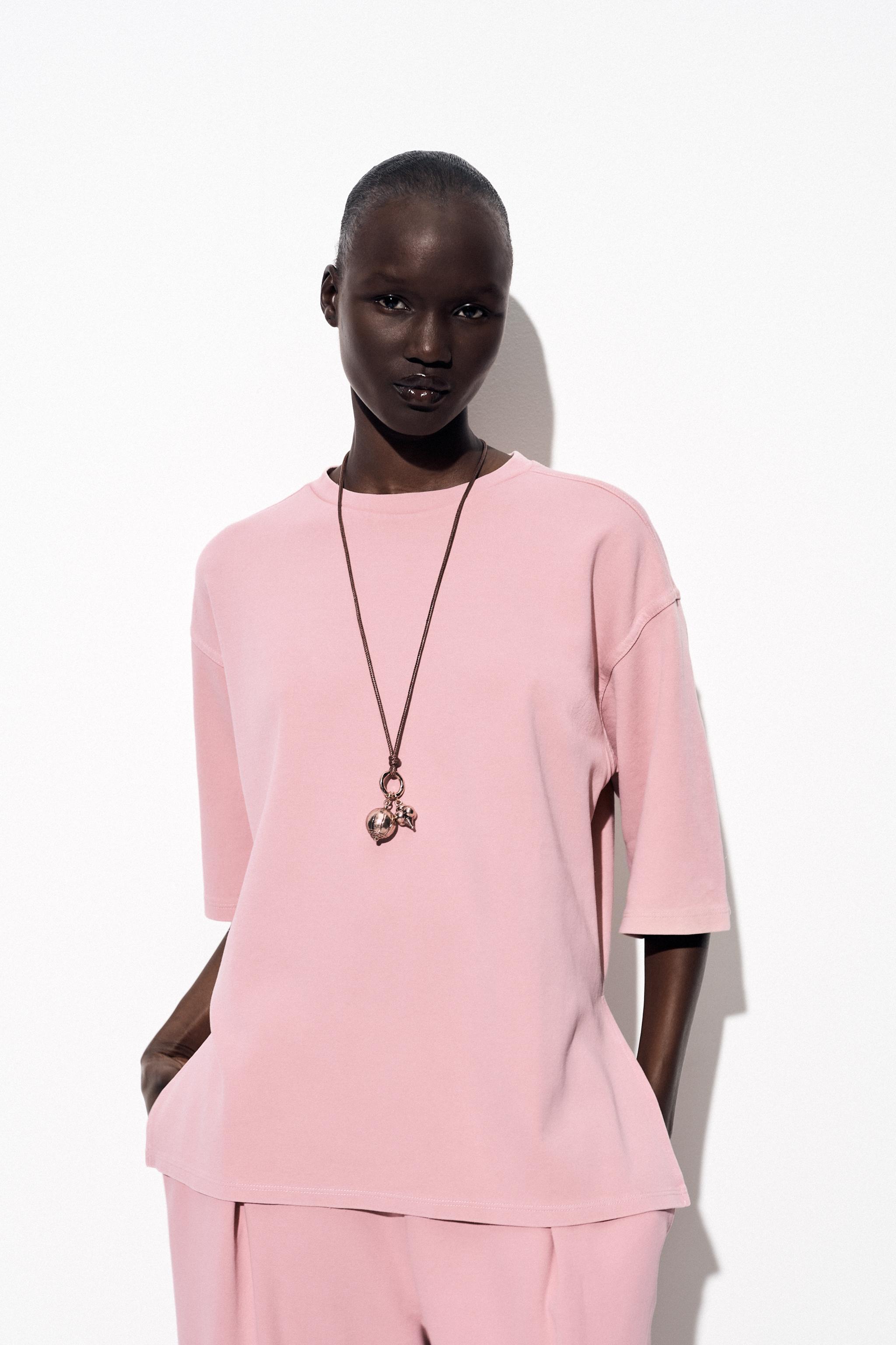 WASHED EFFECT INTERLOCK T-SHIRT