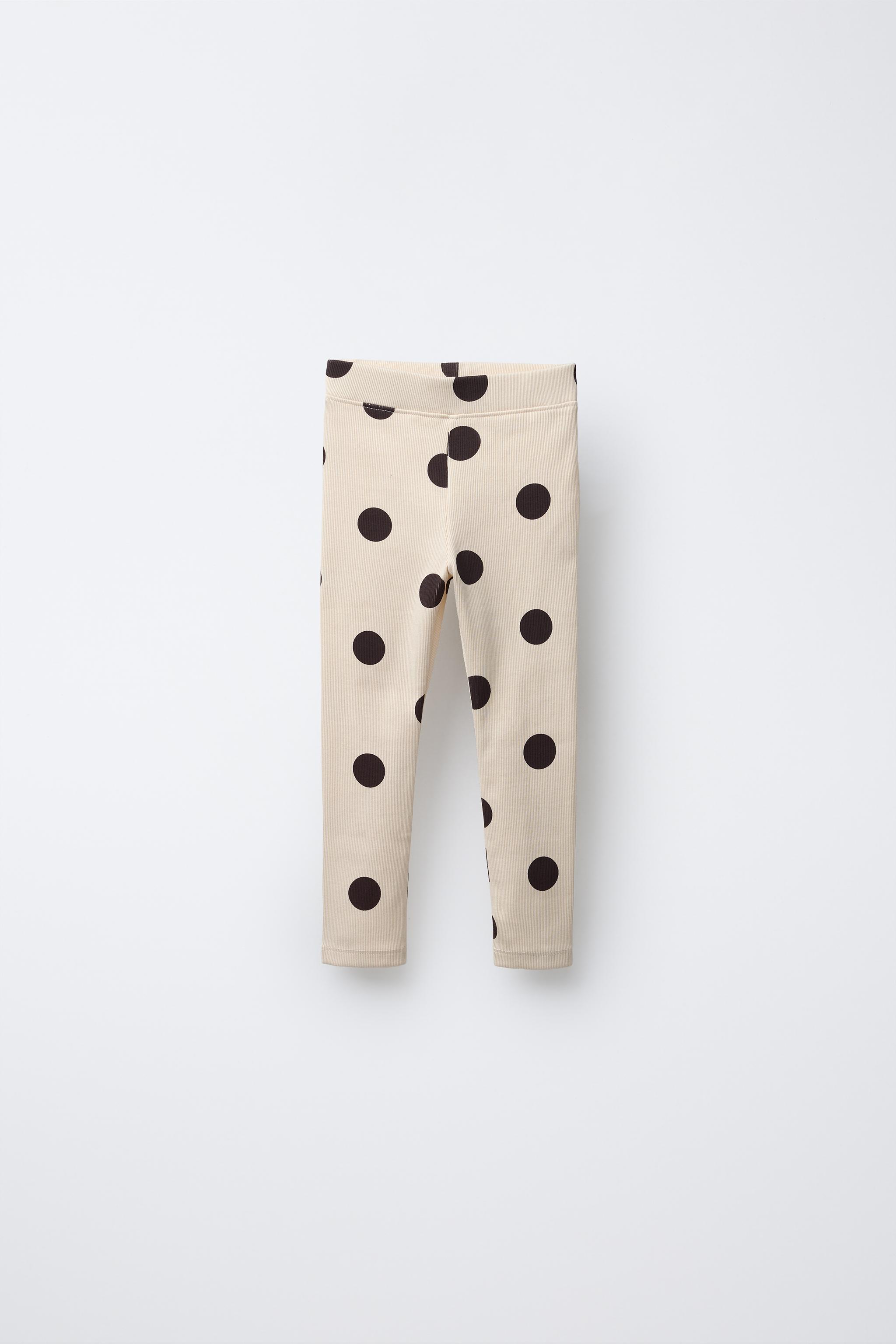 PRINTED RIBBED LEGGINGS