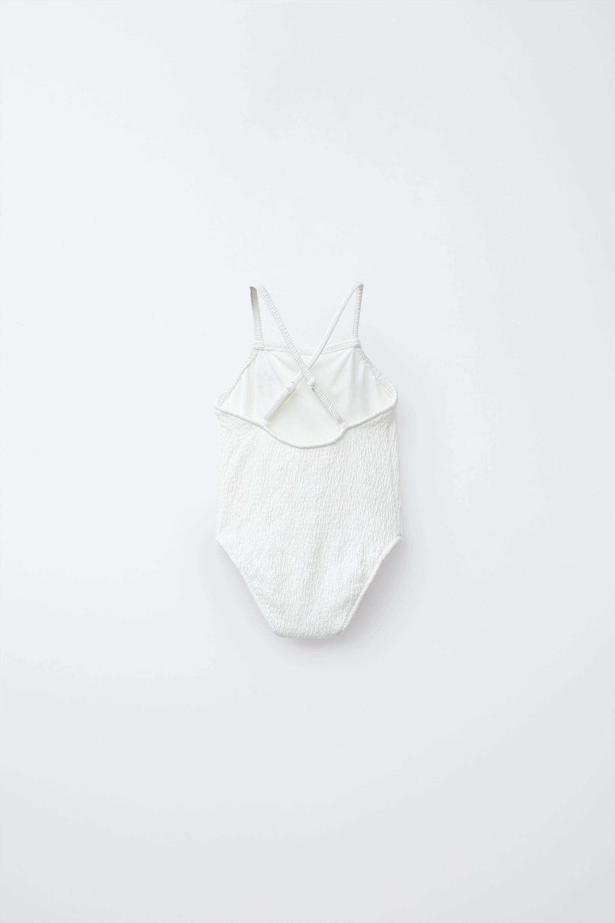 2-6 YEARS/ EMBROIDERED TEXTURED SWIMSUIT