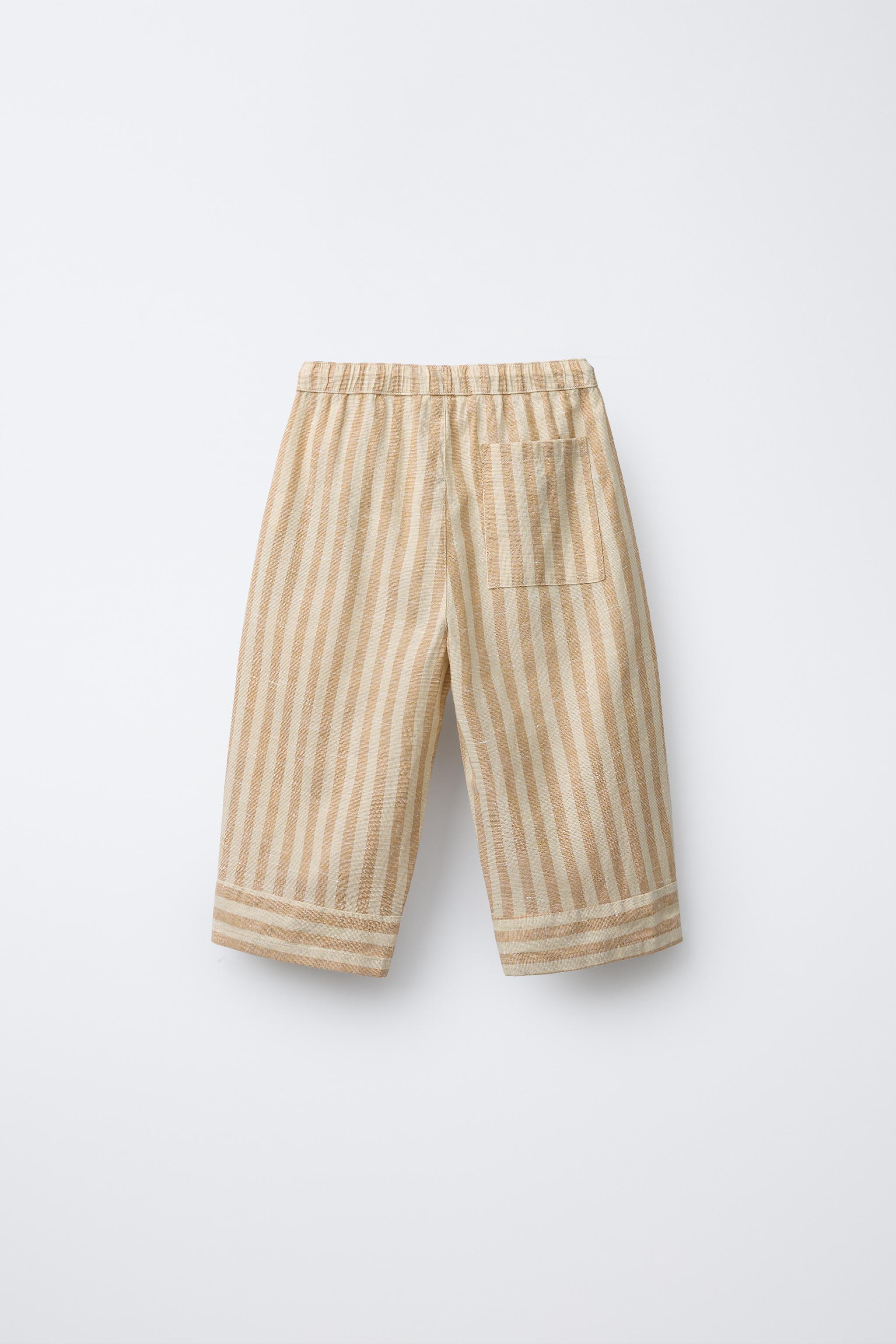 STRIPED STRAIGHT LEG PANTS