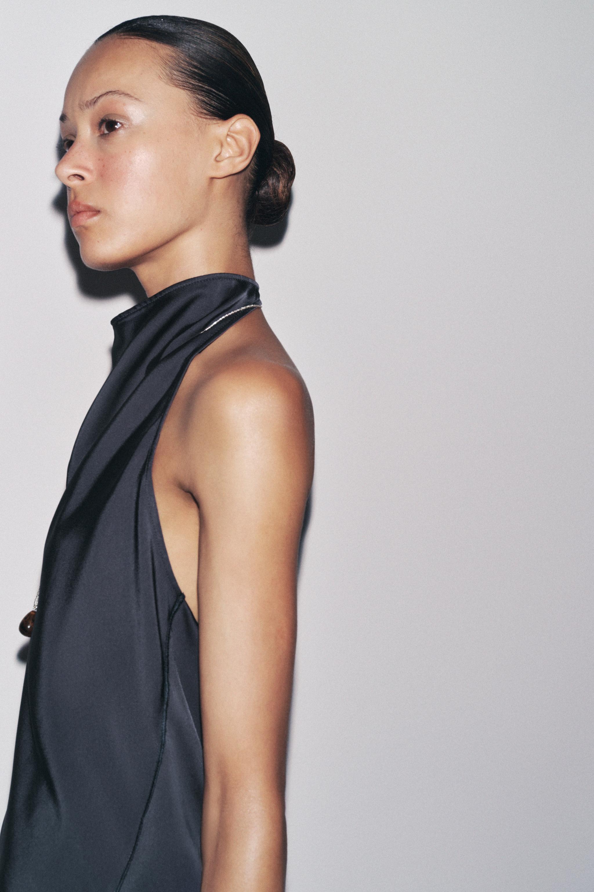 ZW COLLECTION SATIN HALTER TOP