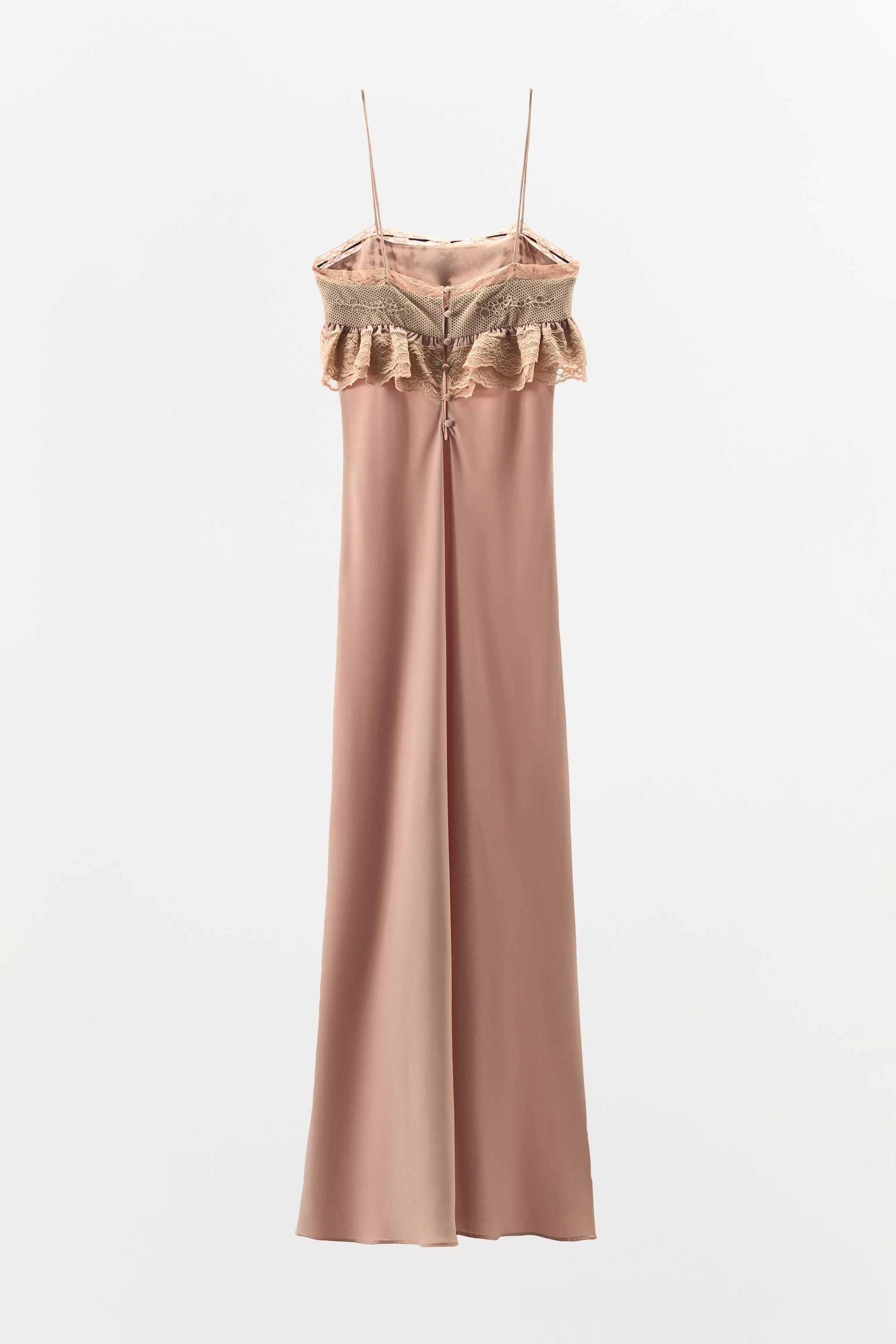 EMBROIDERED DRESS WITH CONTRAST BOW