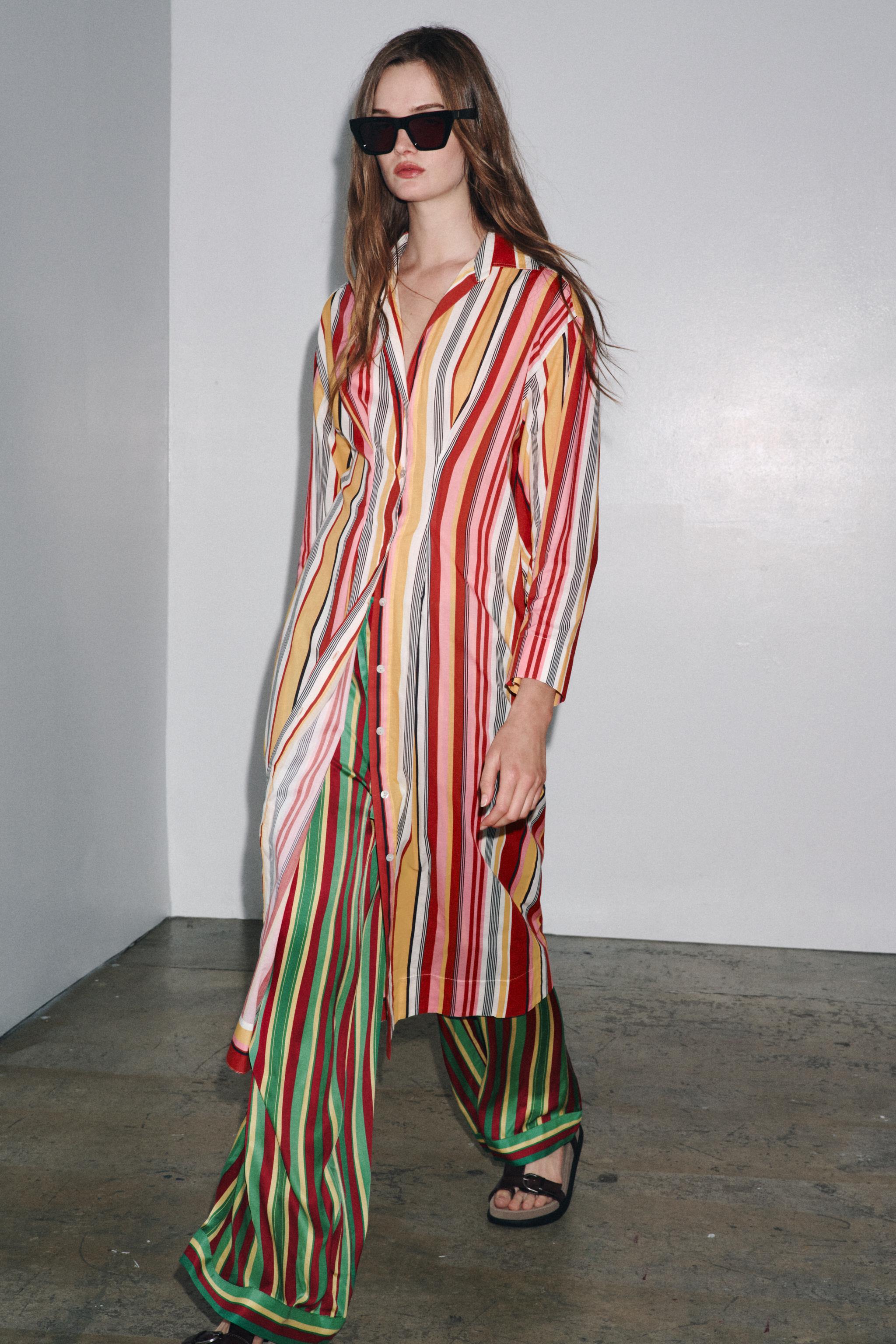 ZW COLLECTION STRIPED SHIRT DRESS