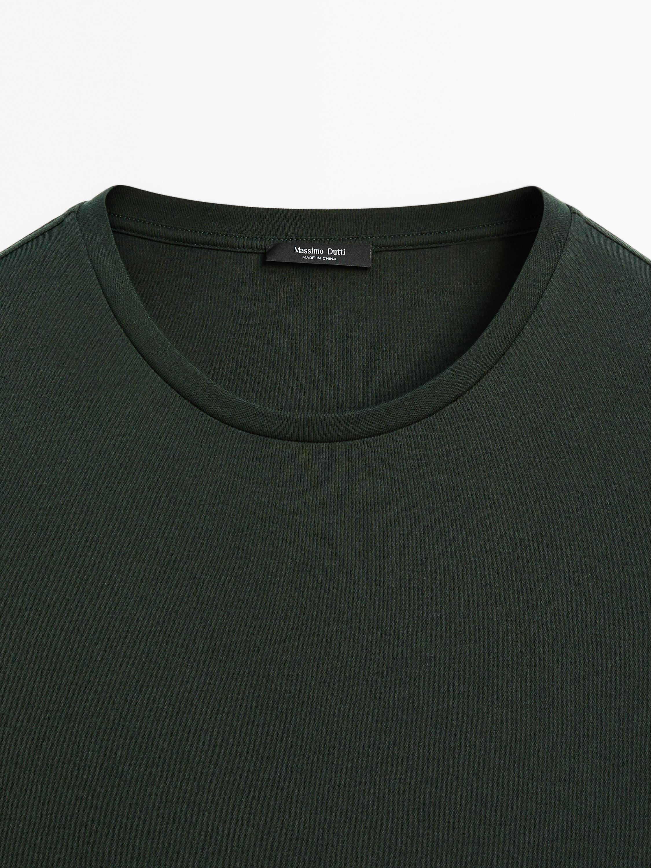 Short sleeve cotton blend T-shirt